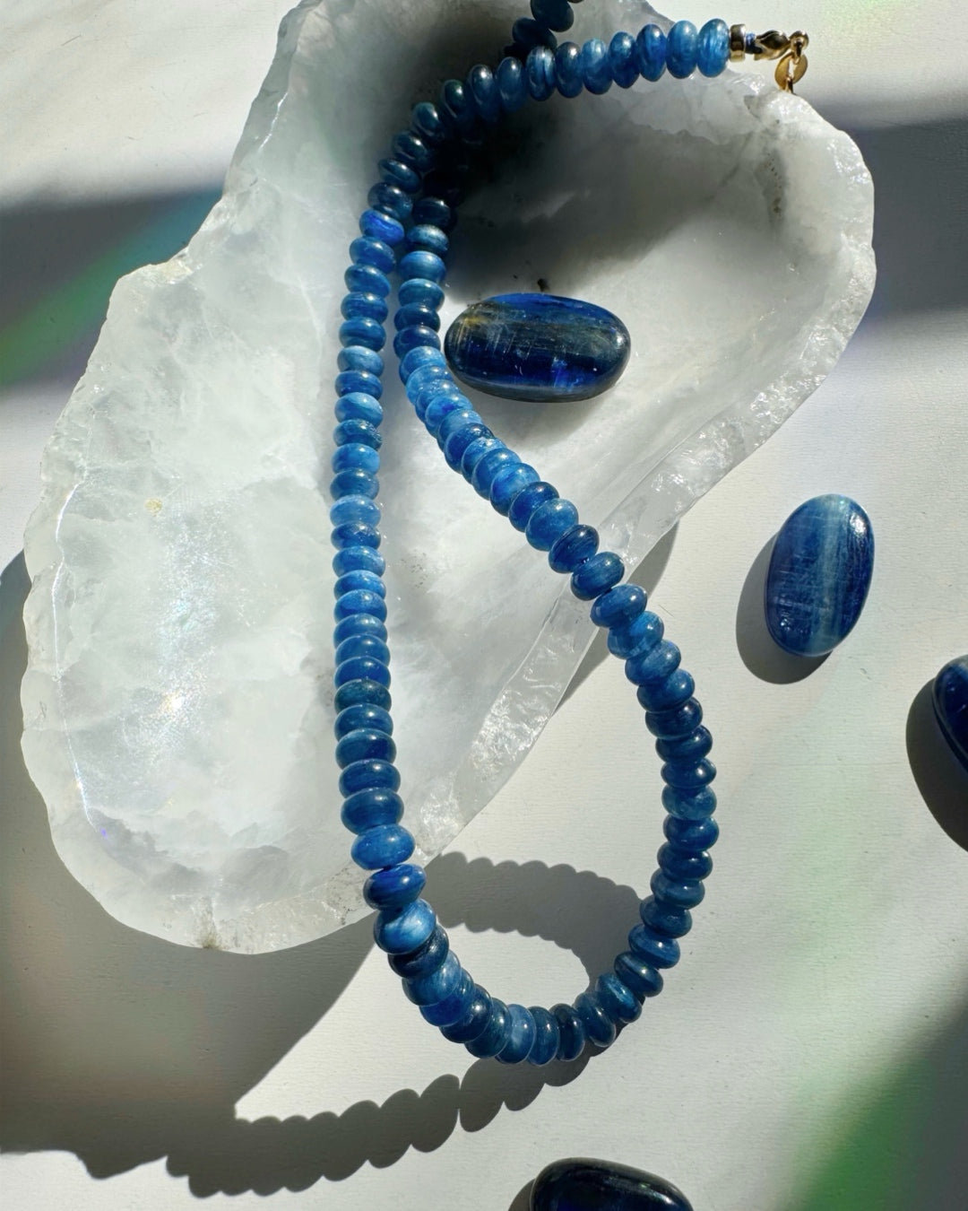 “Diana” - Blue Kyanite Gemstone Candy Necklace - Baltic Mermaid