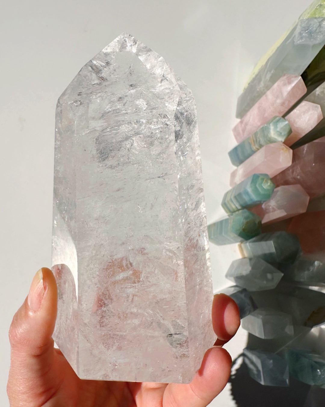 Clear Quartz Tower - Baltic Mermaid