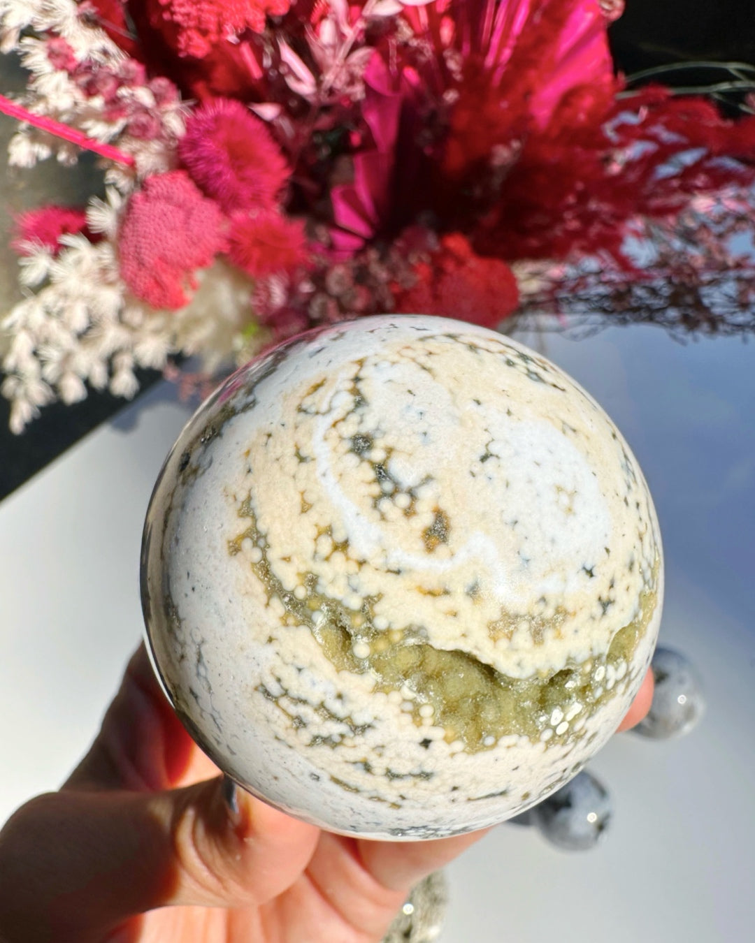 Ocean Jasper Sphere - Baltic Mermaid