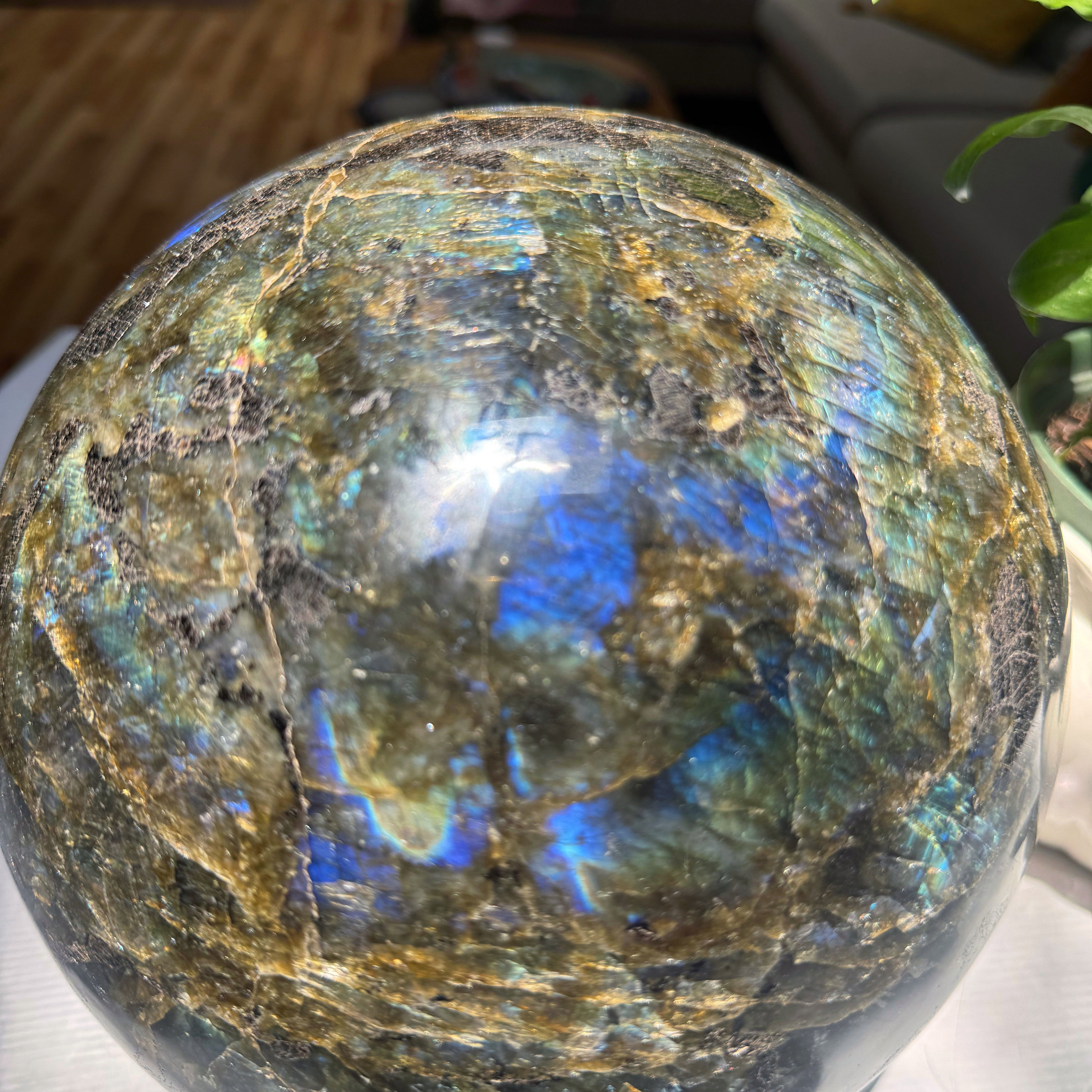 Large Labradorite Sphere from Madagascar Baltic Mermaid