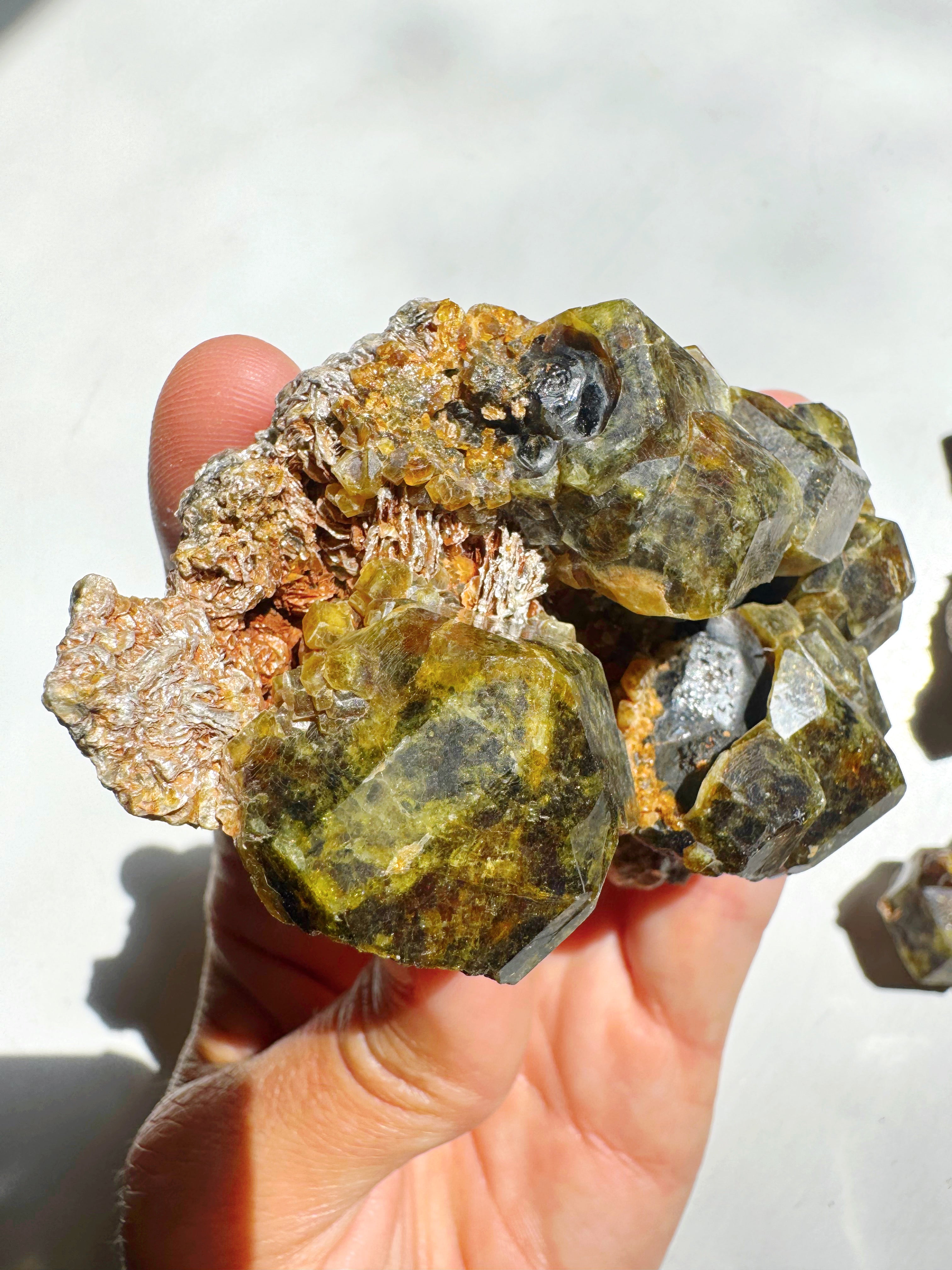 Rare Mali Green Grossular Andradite Garnet w/ Clinochlore AAA Quality Baltic Mermaid