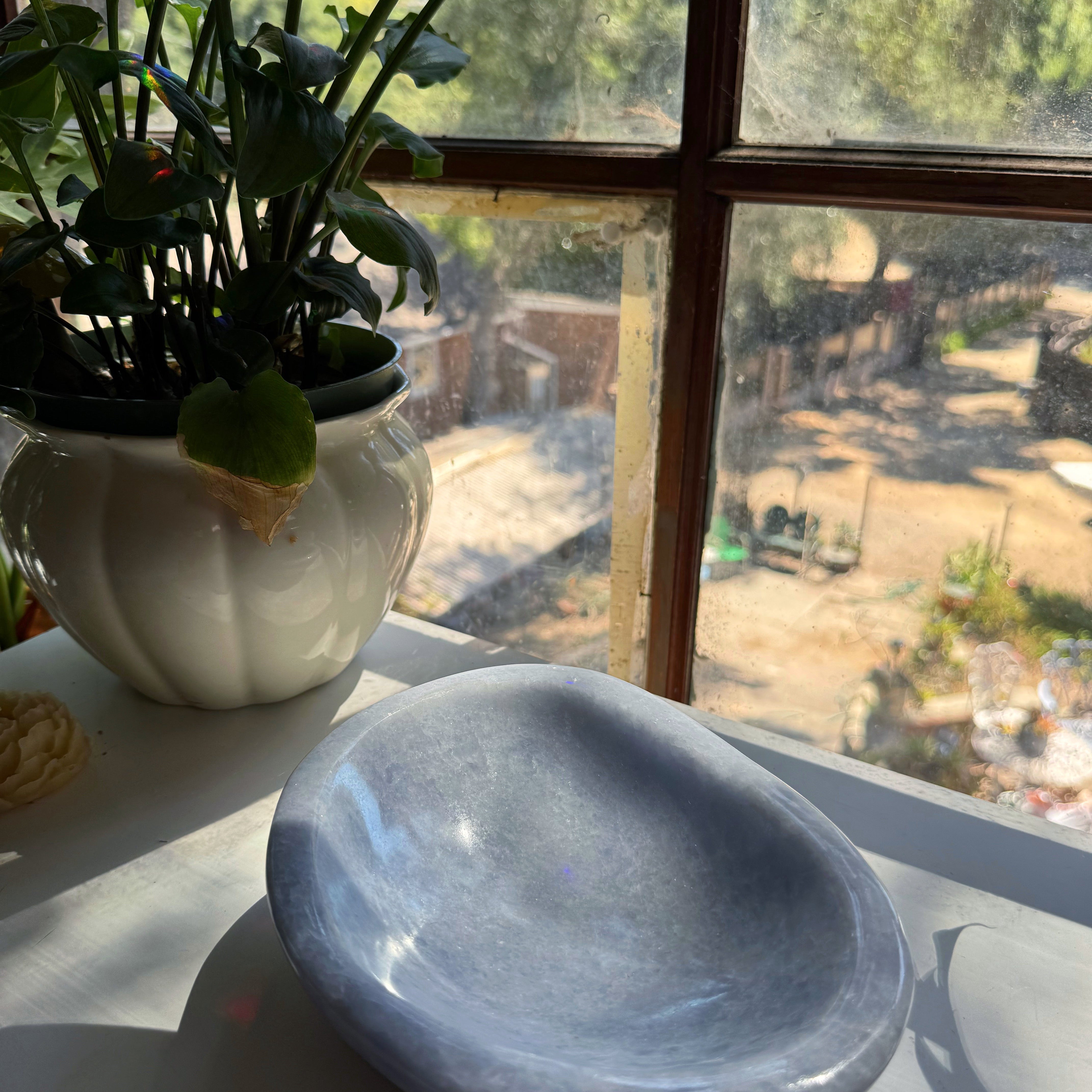 Blue Calcite Bowl Baltic Mermaid
