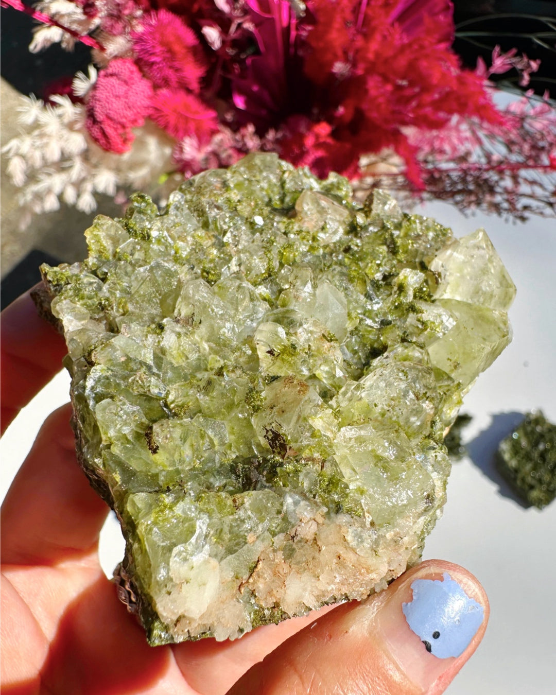 Epidote Quartz Cluster - Baltic Mermaid
