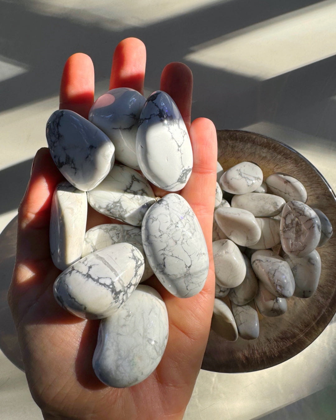 Howlite Tumbled Stones - Baltic Mermaid