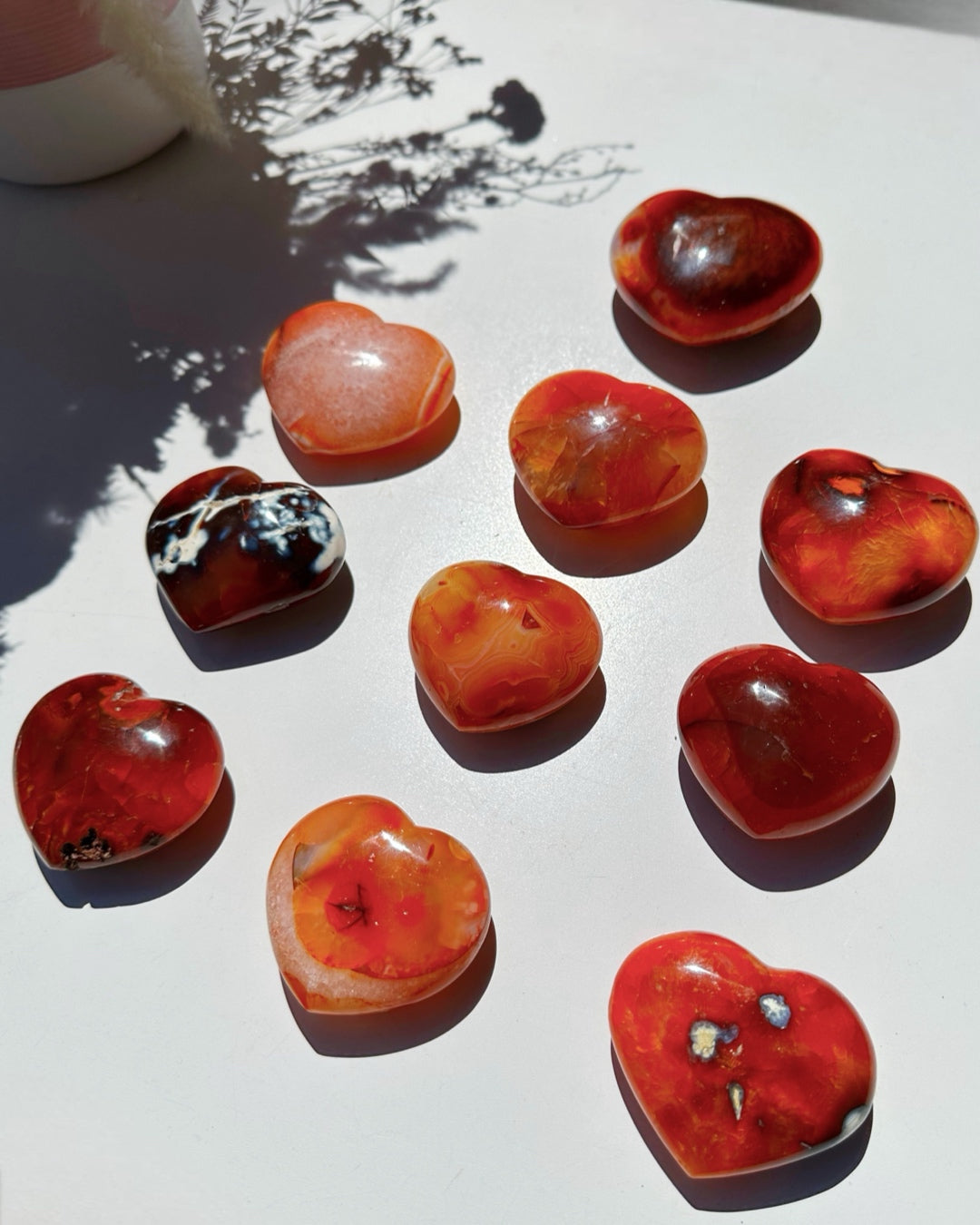 Carnelian Agate Hearts - Baltic Mermaid