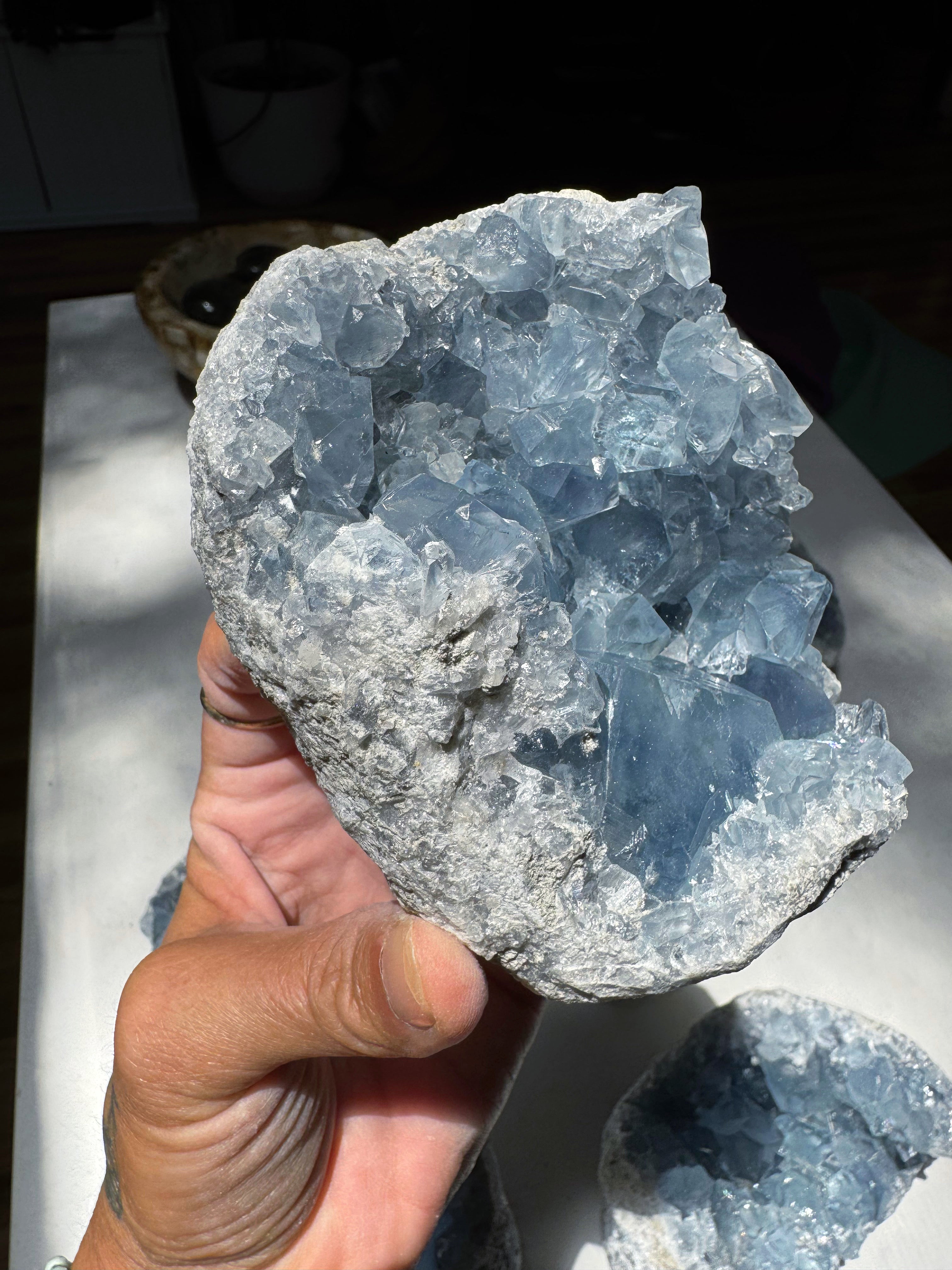 Celestite Cluster Baltic Mermaid