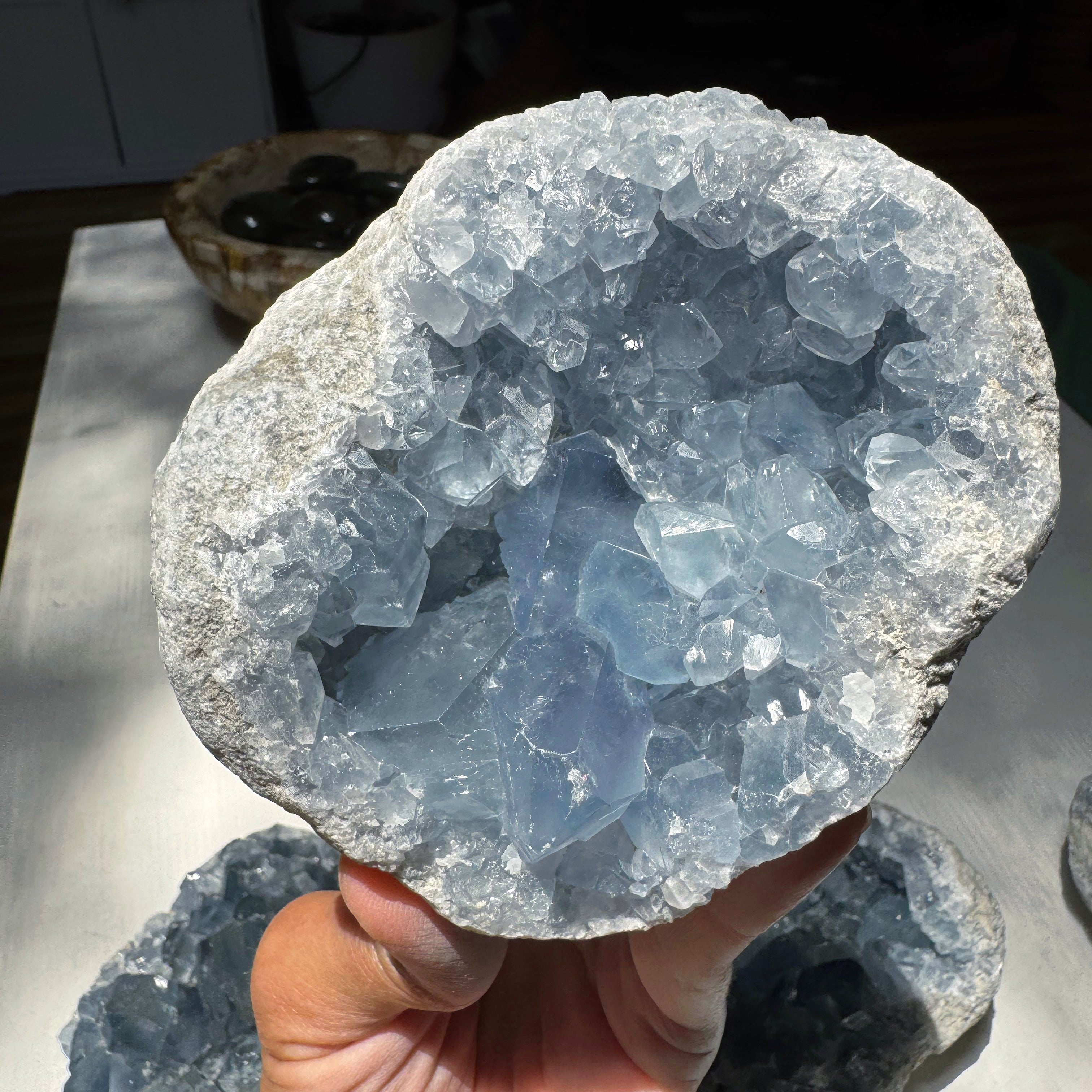 Celestite Cluster Baltic Mermaid