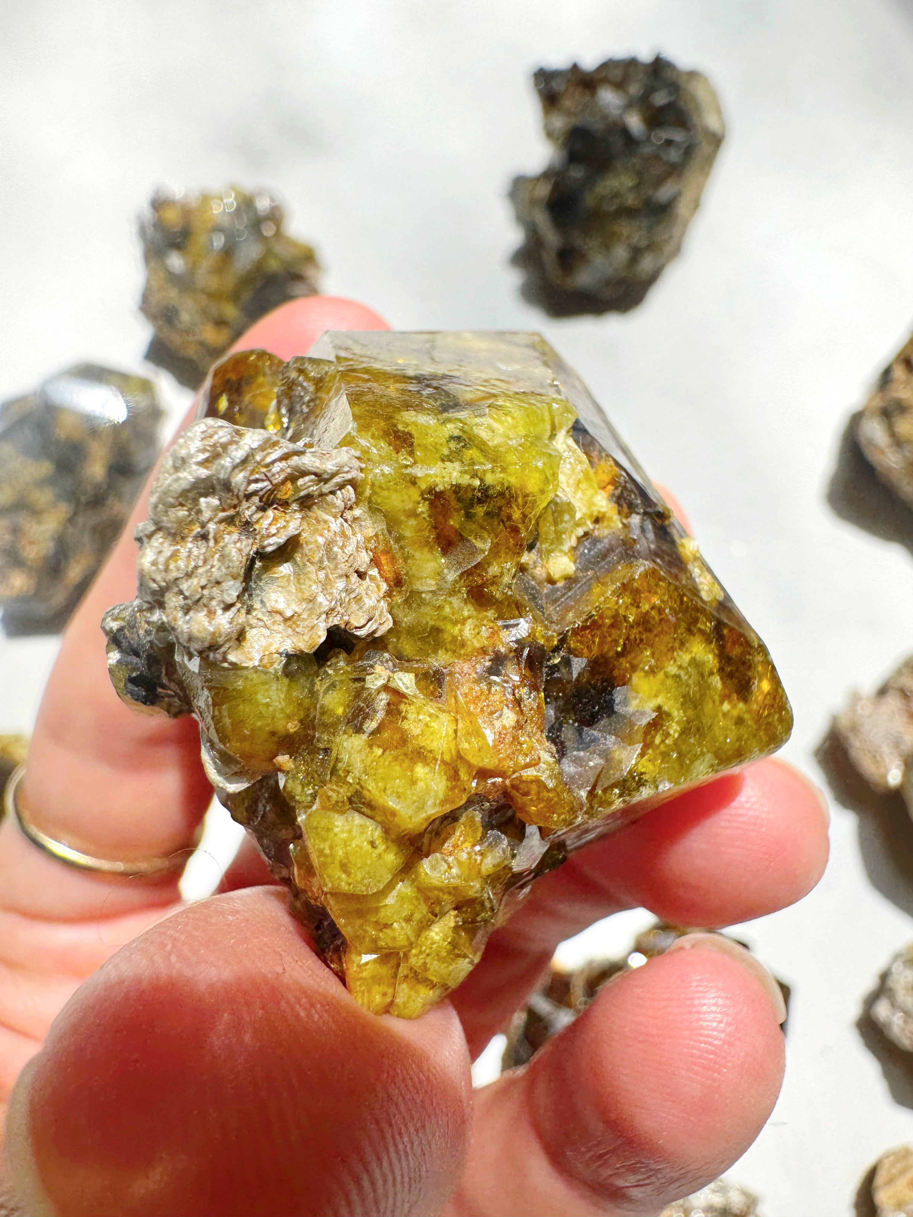 Rare Mali Green Grossular Andradite Garnet w/ Clinochlore AAA Quality Baltic Mermaid