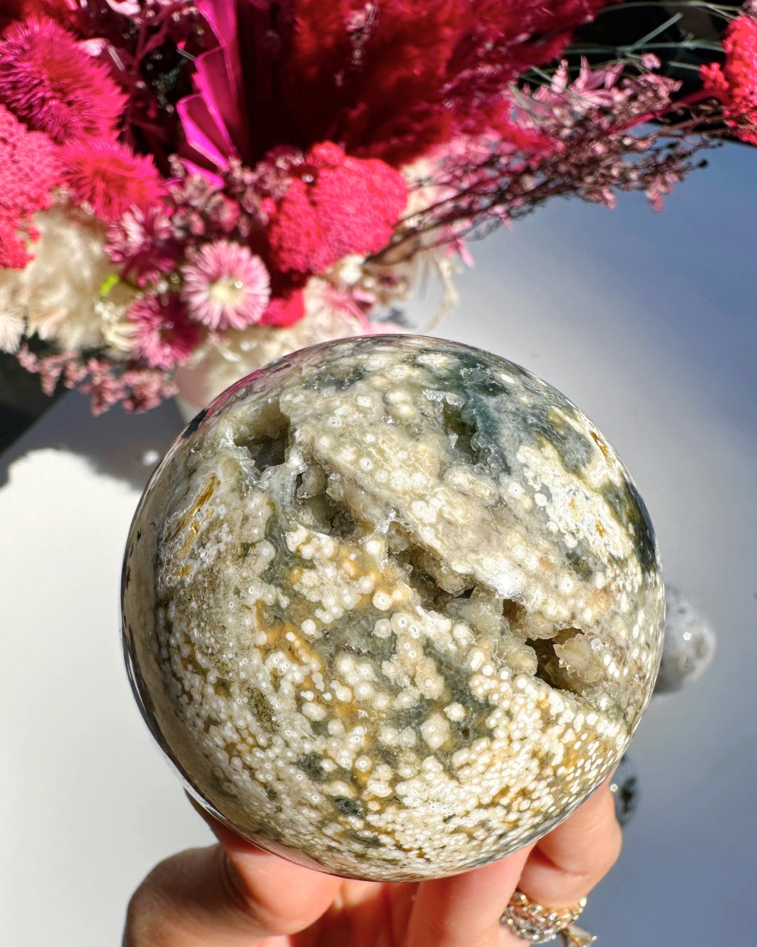Ocean Jasper Sphere - Baltic Mermaid