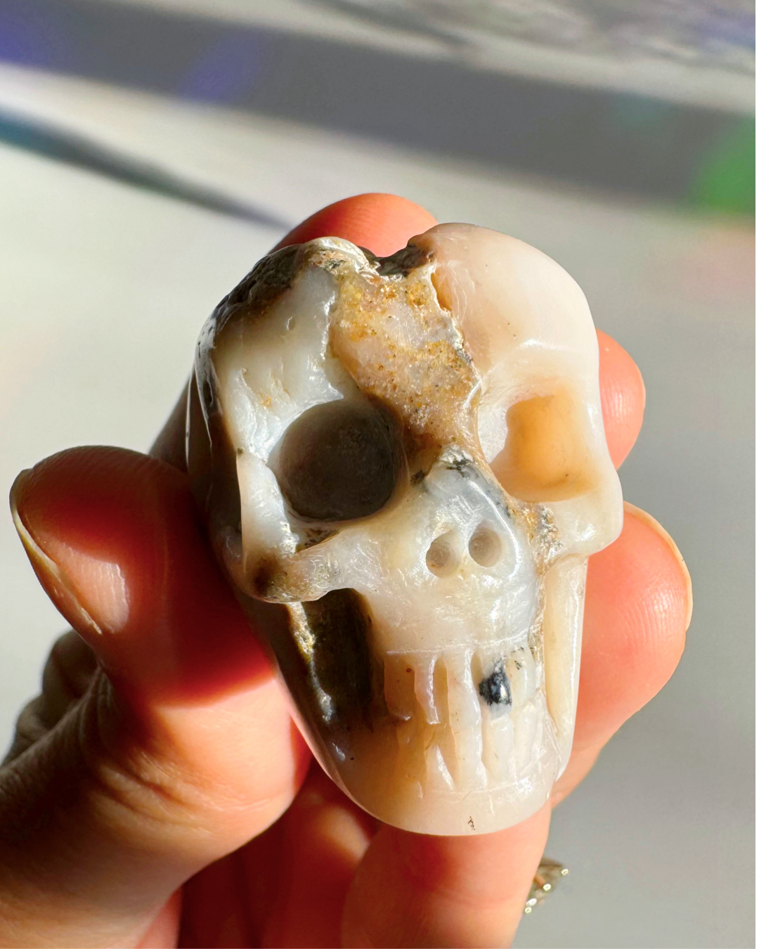 Pink Opal Skull - Baltic Mermaid