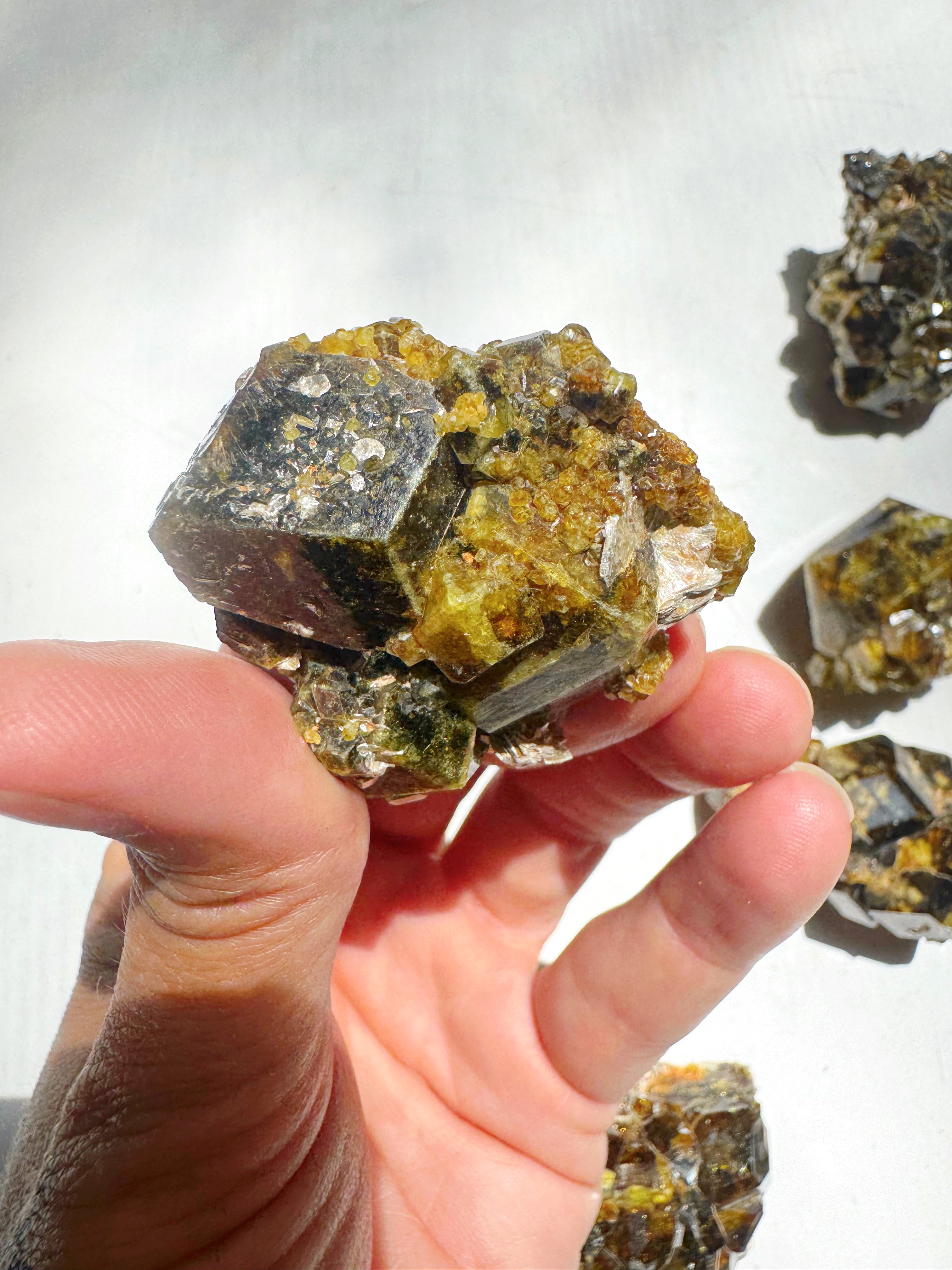 Rare Mali Green Grossular Andradite Garnet w/ Clinochlore AAA Quality Baltic Mermaid