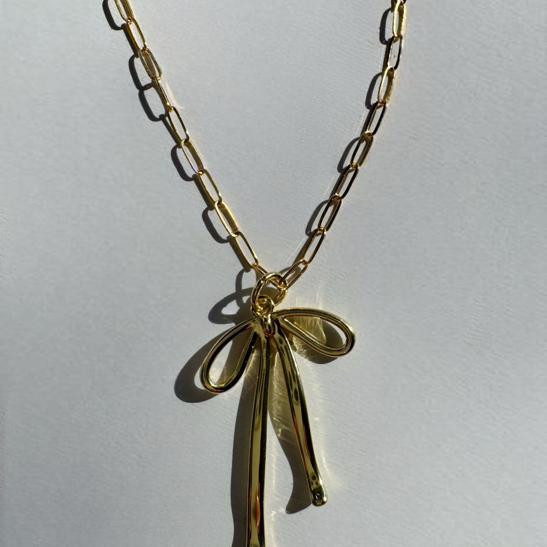 Dainty Bow Gold Filled Necklace - Baltic Mermaid