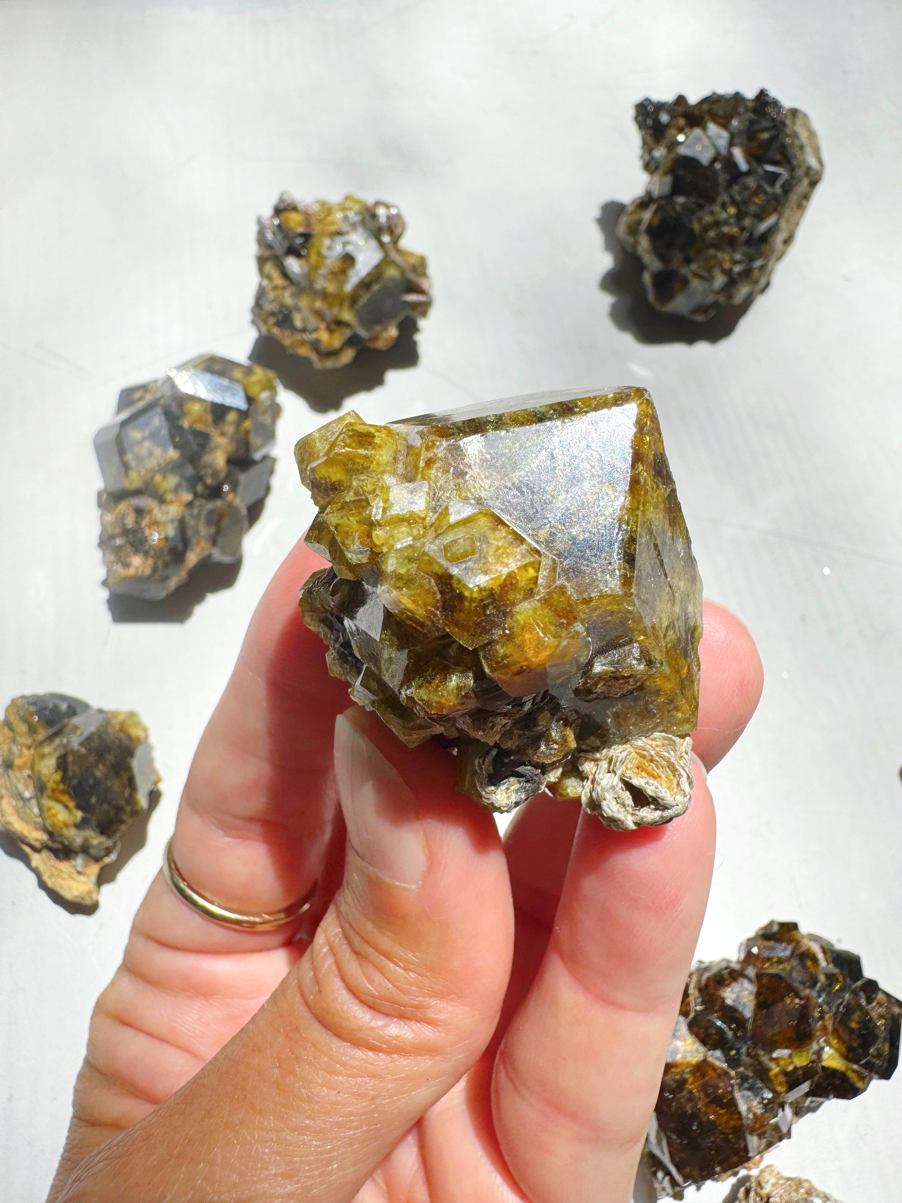 Rare Mali Green Grossular Andradite Garnet w/ Clinochlore AAA Quality Baltic Mermaid