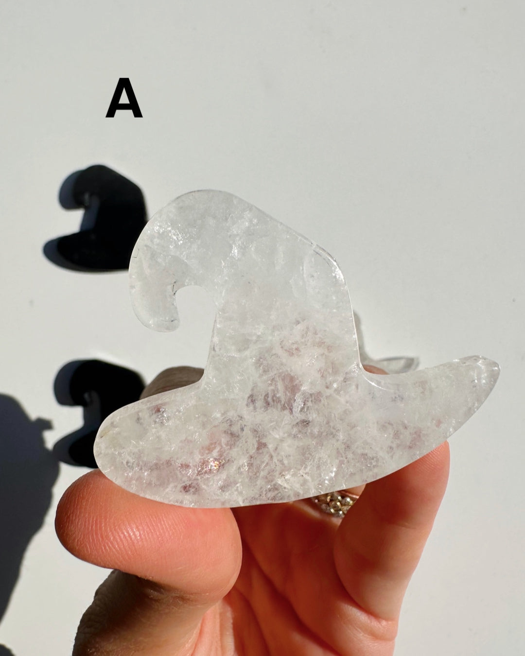 Clear Quartz & Black Obsidian Witch Hats - Baltic Mermaid