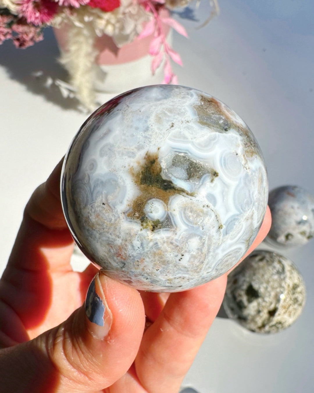 Ocean Jasper Sphere - Baltic Mermaid