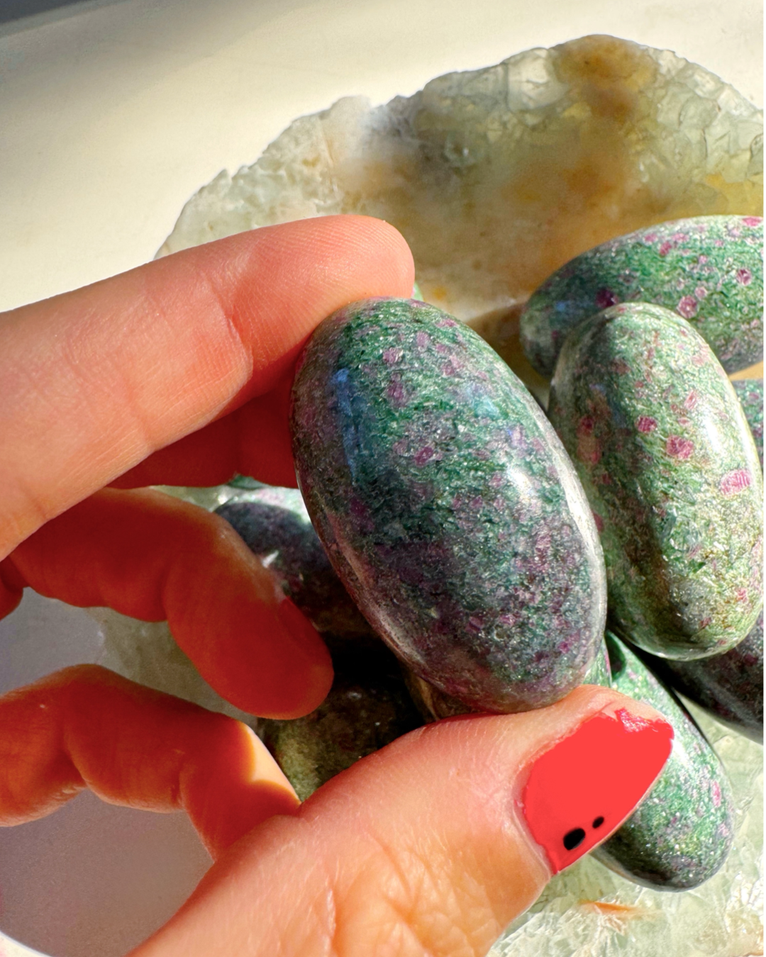 Ruby in Fuchsite Lingams - Baltic Mermaid