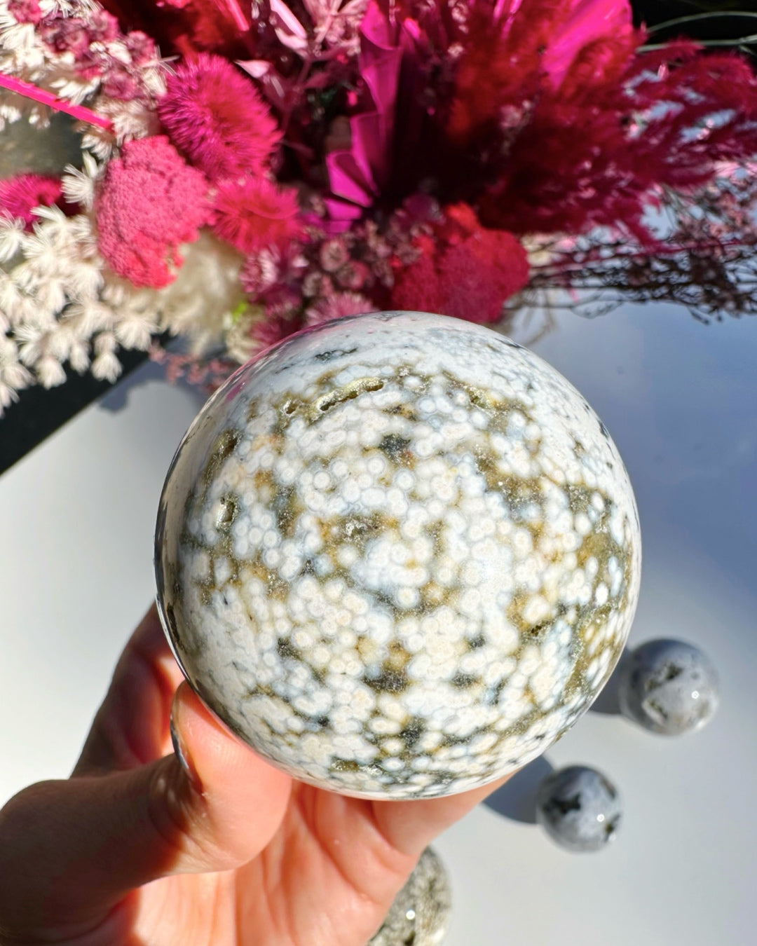 Ocean Jasper Sphere - Baltic Mermaid