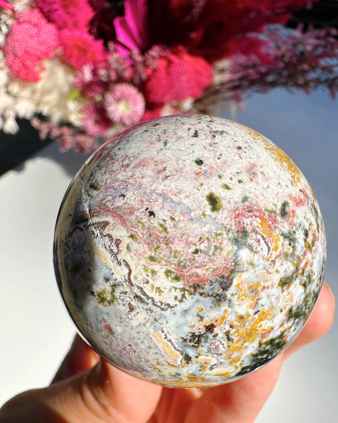 Ocean Jasper Sphere - Baltic Mermaid
