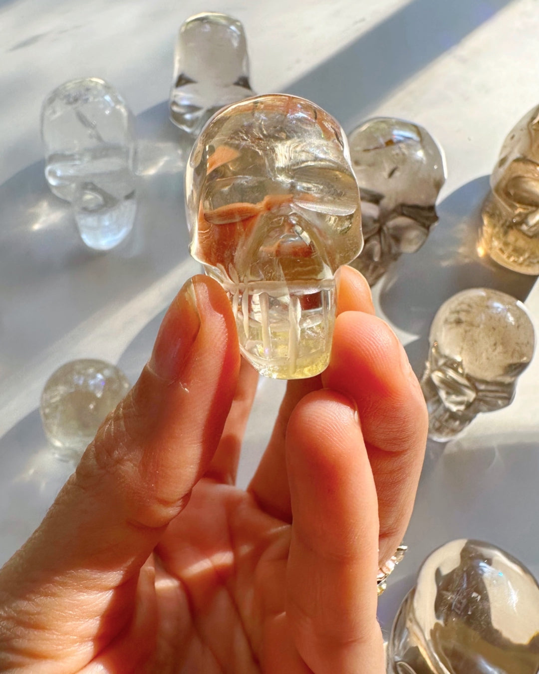 4” Brazilian purchases Citrine Skull