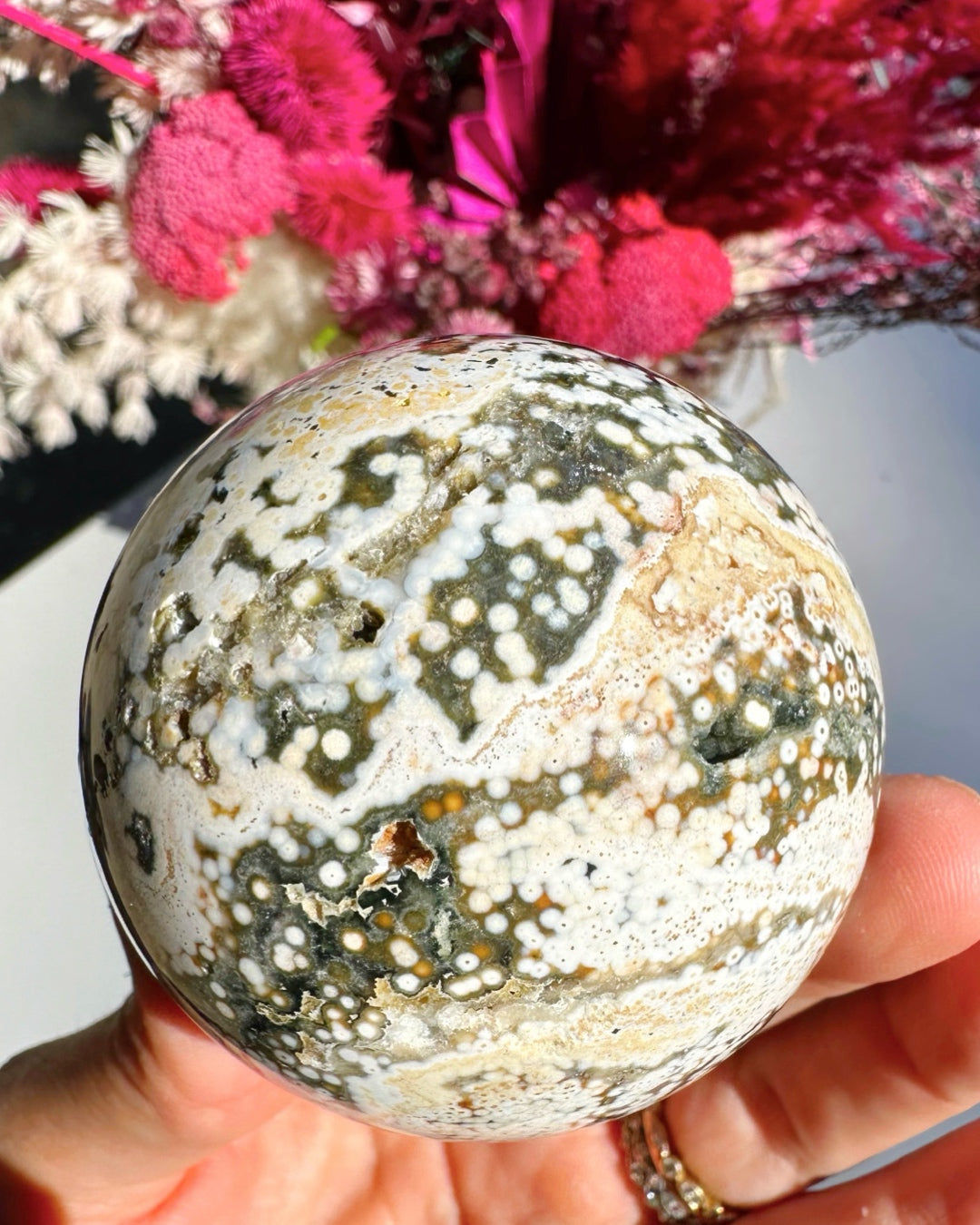 Ocean Jasper Sphere - Baltic Mermaid