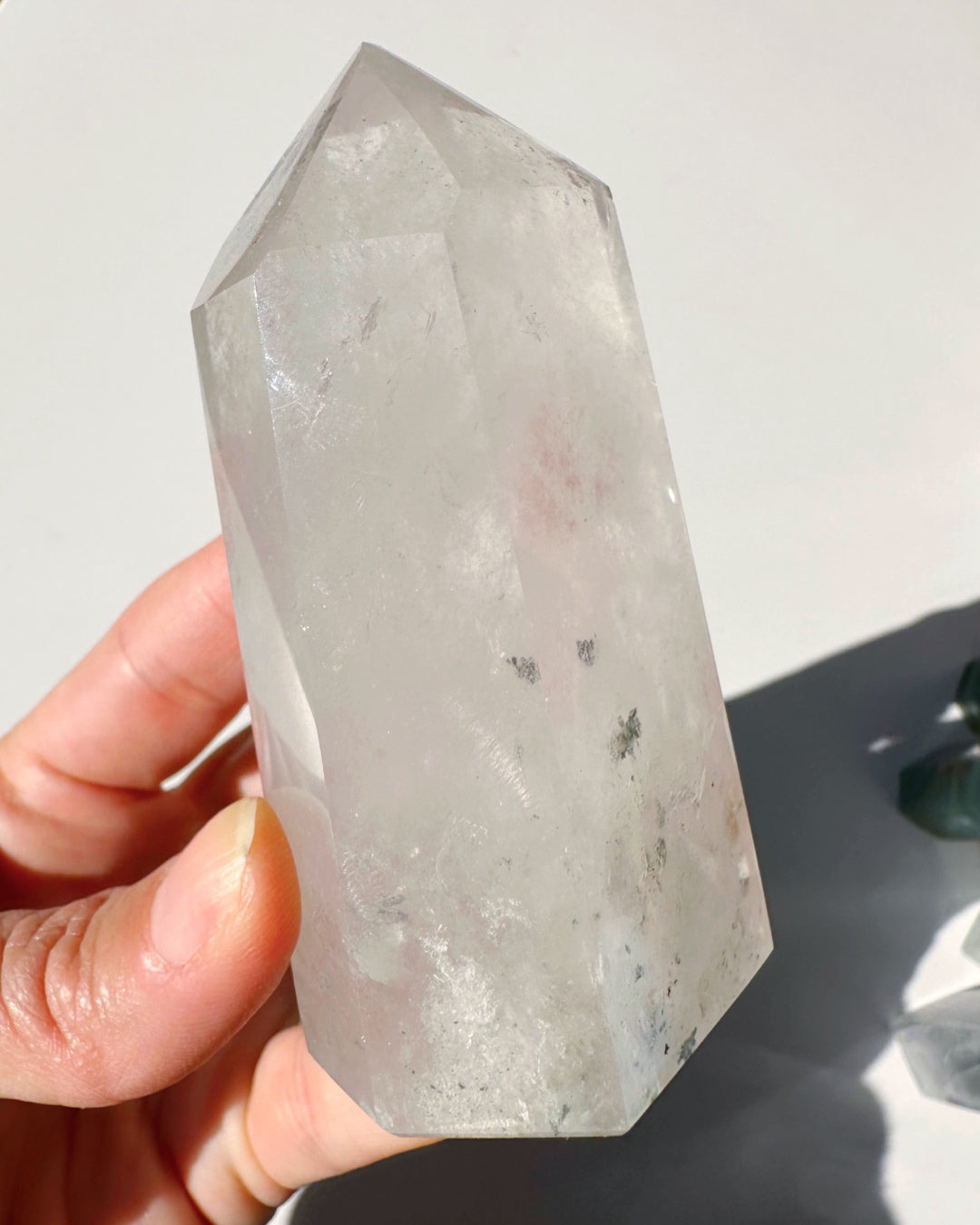 Clear Quartz Tower w/ Chlorite Inclusions - Baltic Mermaid