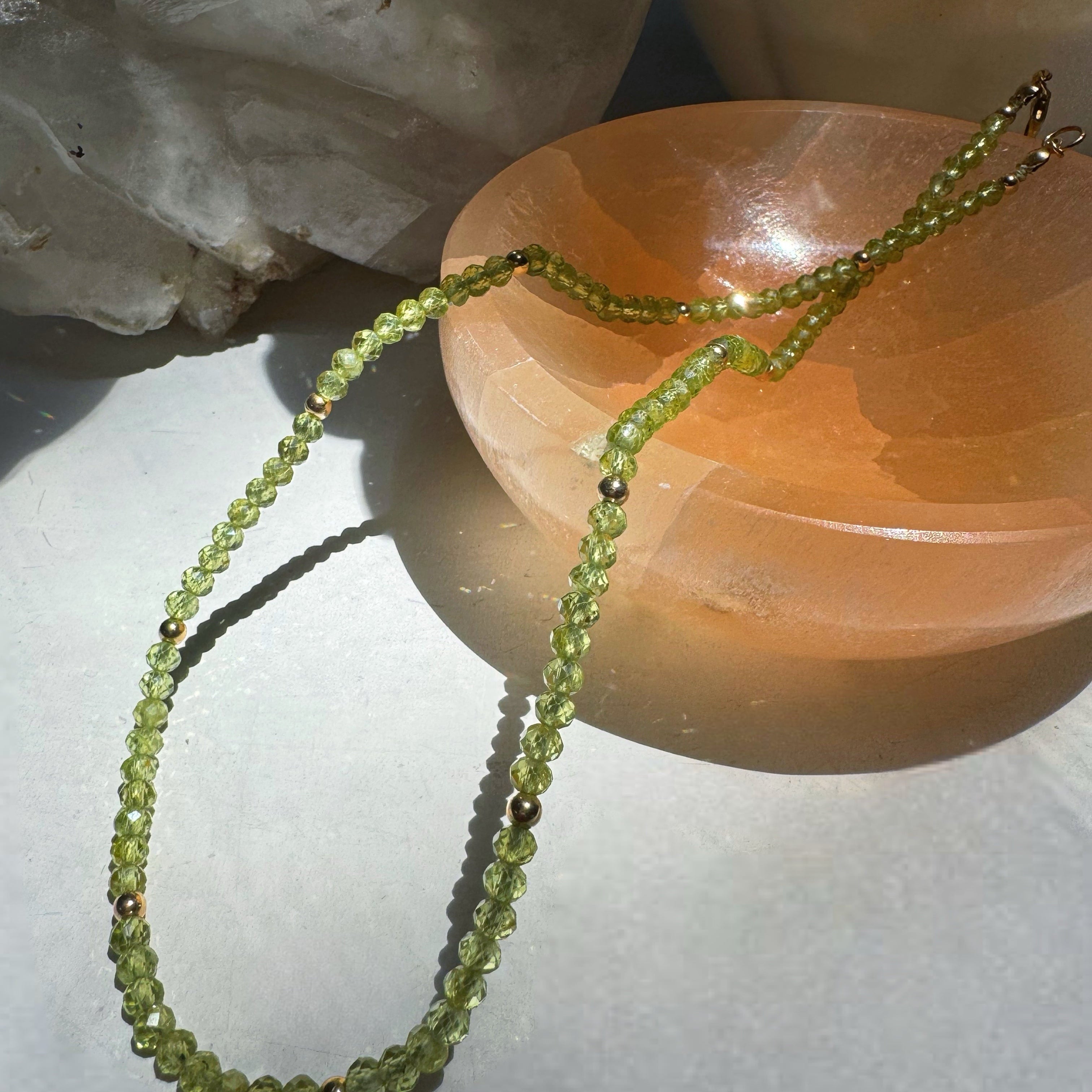 Peridot Gemstone Necklace Baltic Mermaid