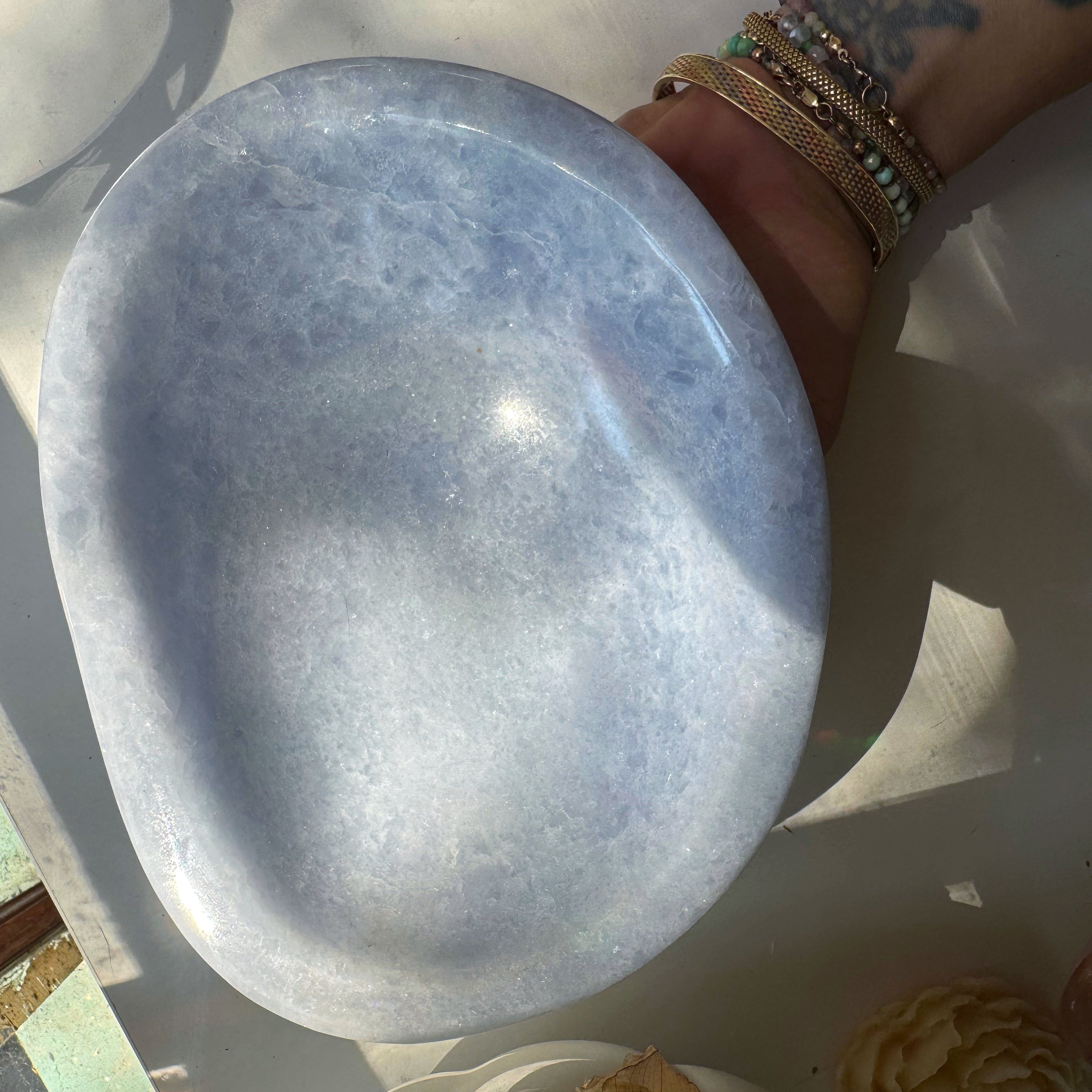 Blue Calcite Bowl Baltic Mermaid