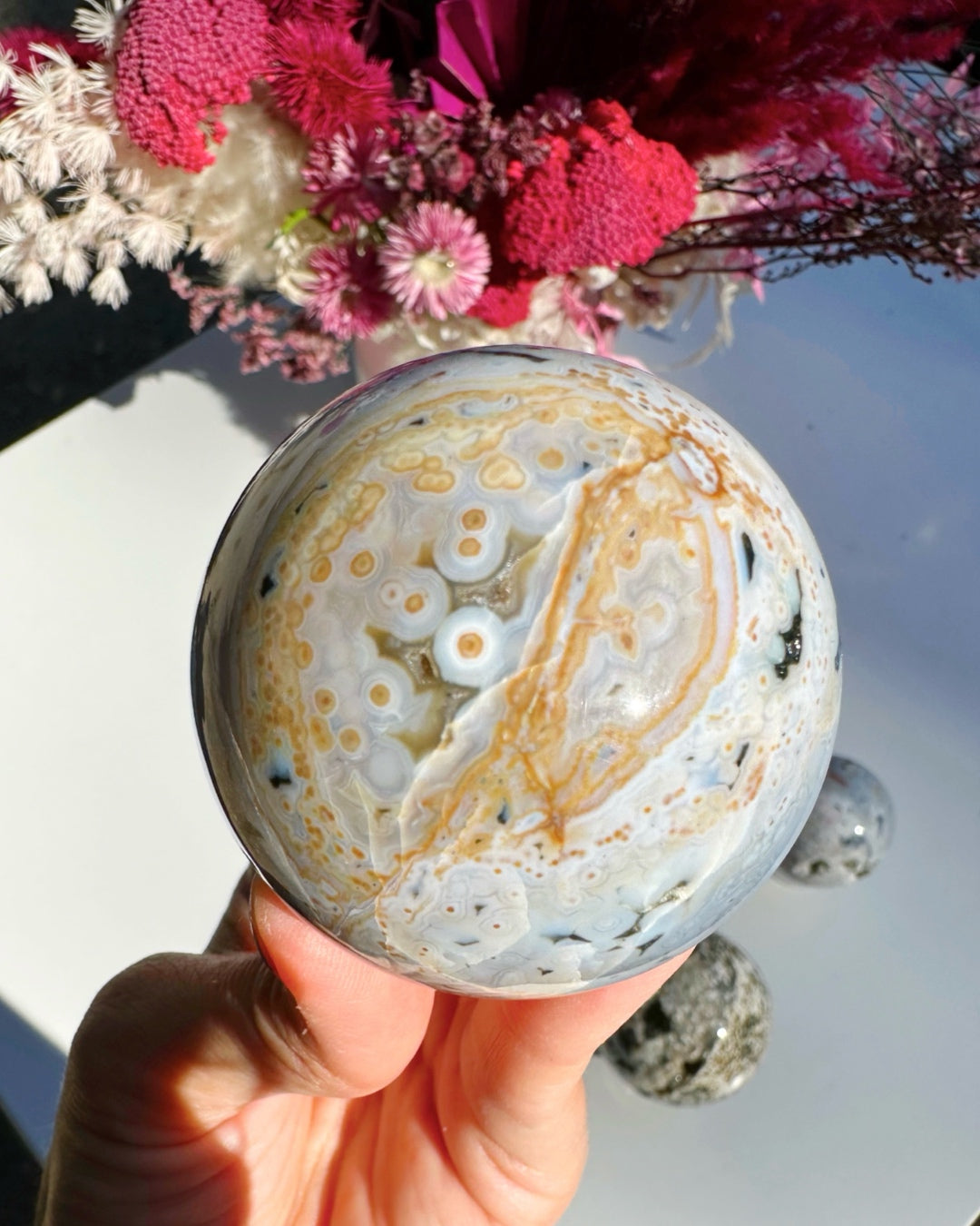 Ocean Jasper Sphere - Baltic Mermaid