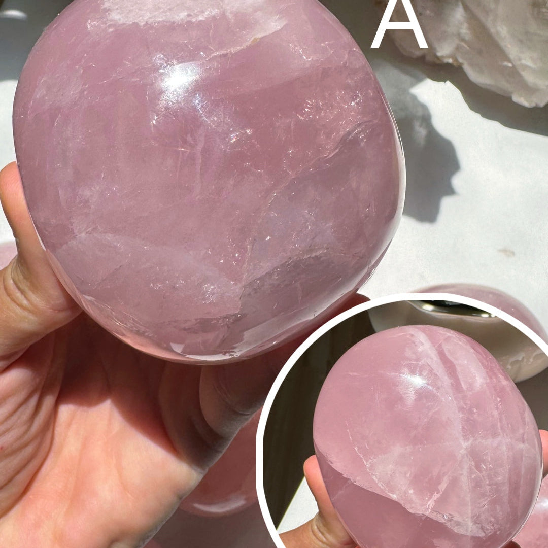 Large Rose Quartz Pebble Baltic Mermaid