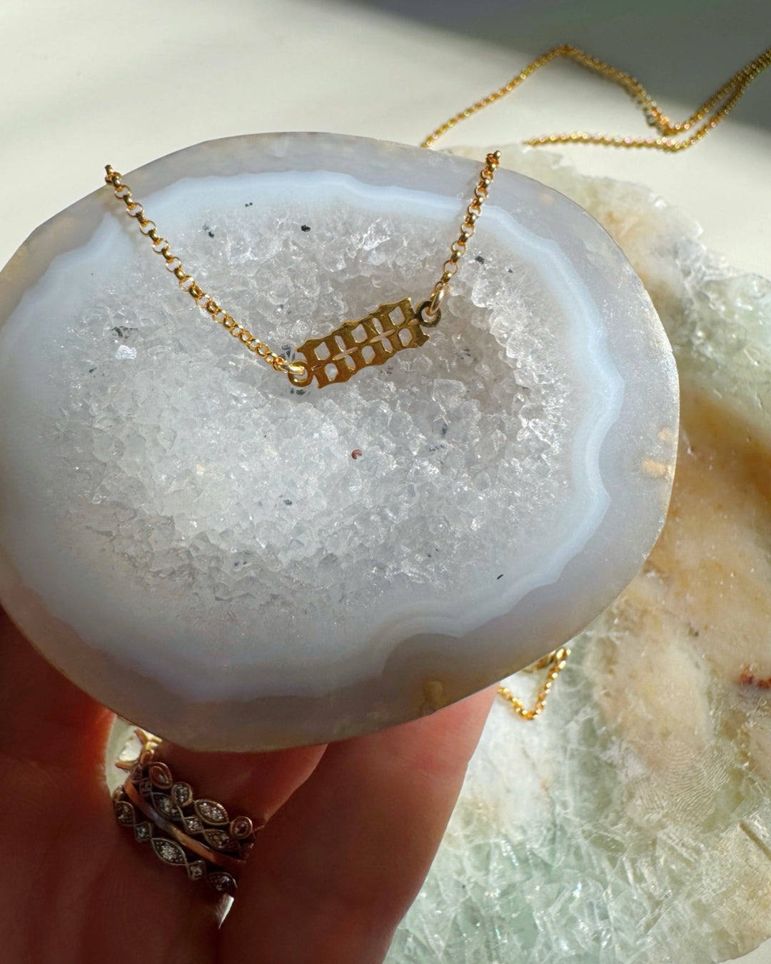 Angel/Lucky Number Gold Filled Choker - Baltic Mermaid