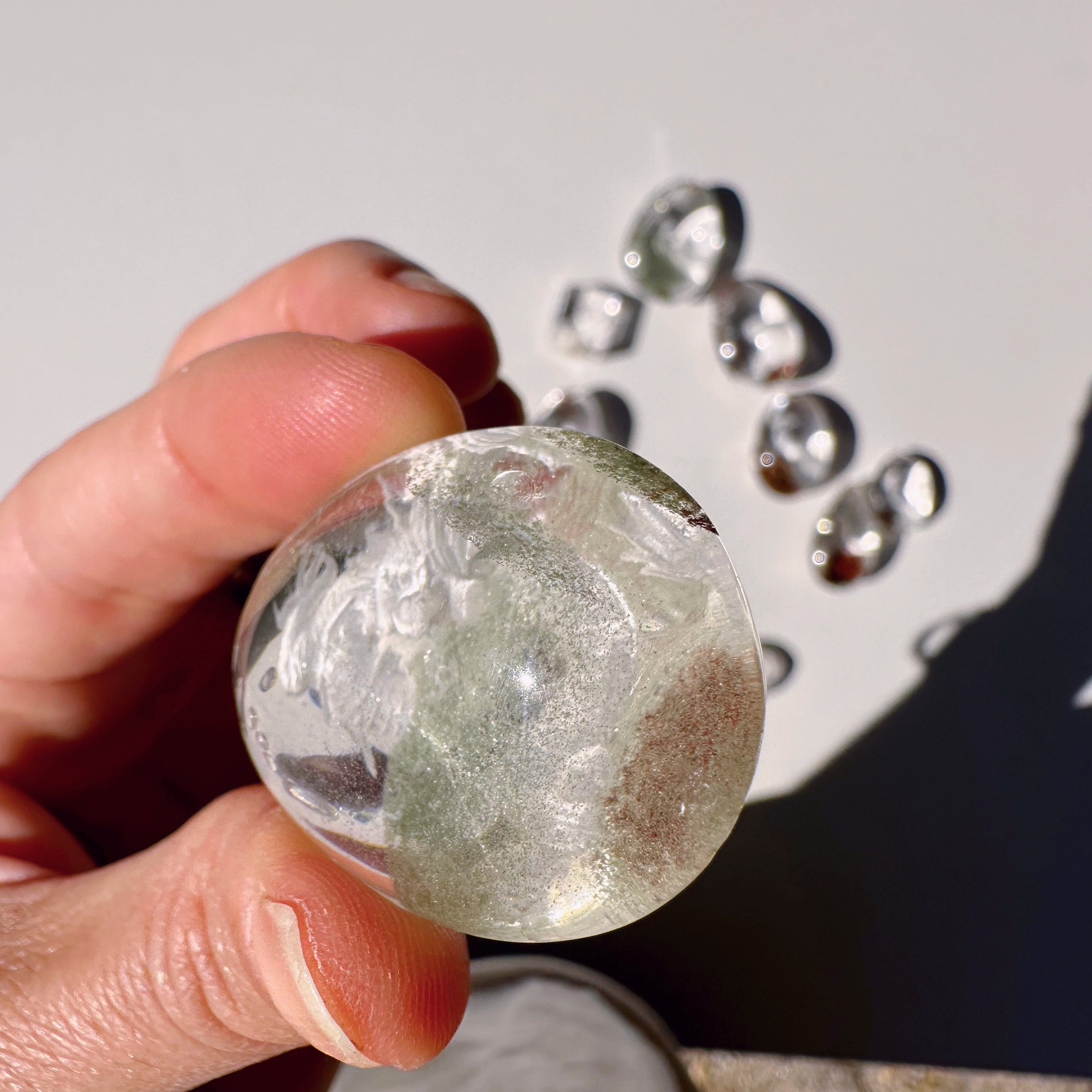 Intaglio Carved Dragon Chlorite Quartz/Garden Quartz Cabochon Baltic Mermaid