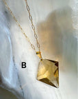 AAA Citrine Pendant 14k Gold Filled Necklace Baltic Mermaid