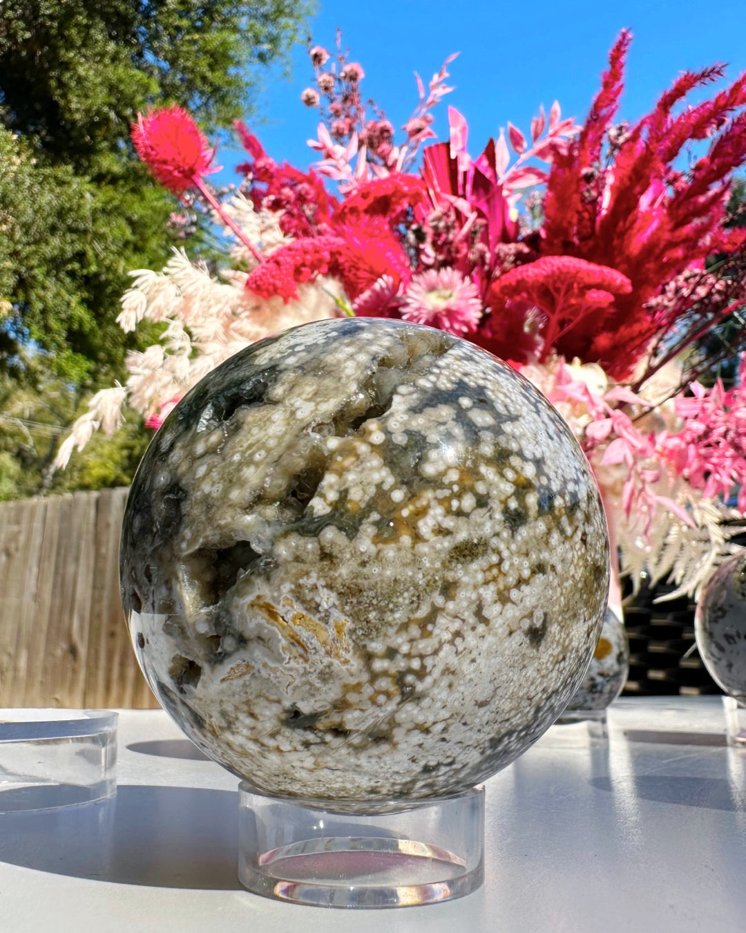 Ocean Jasper Sphere - Baltic Mermaid