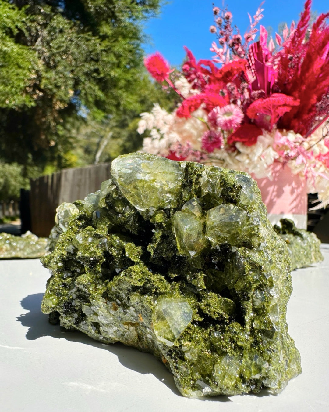 Epidote Quartz Cluster - Baltic Mermaid