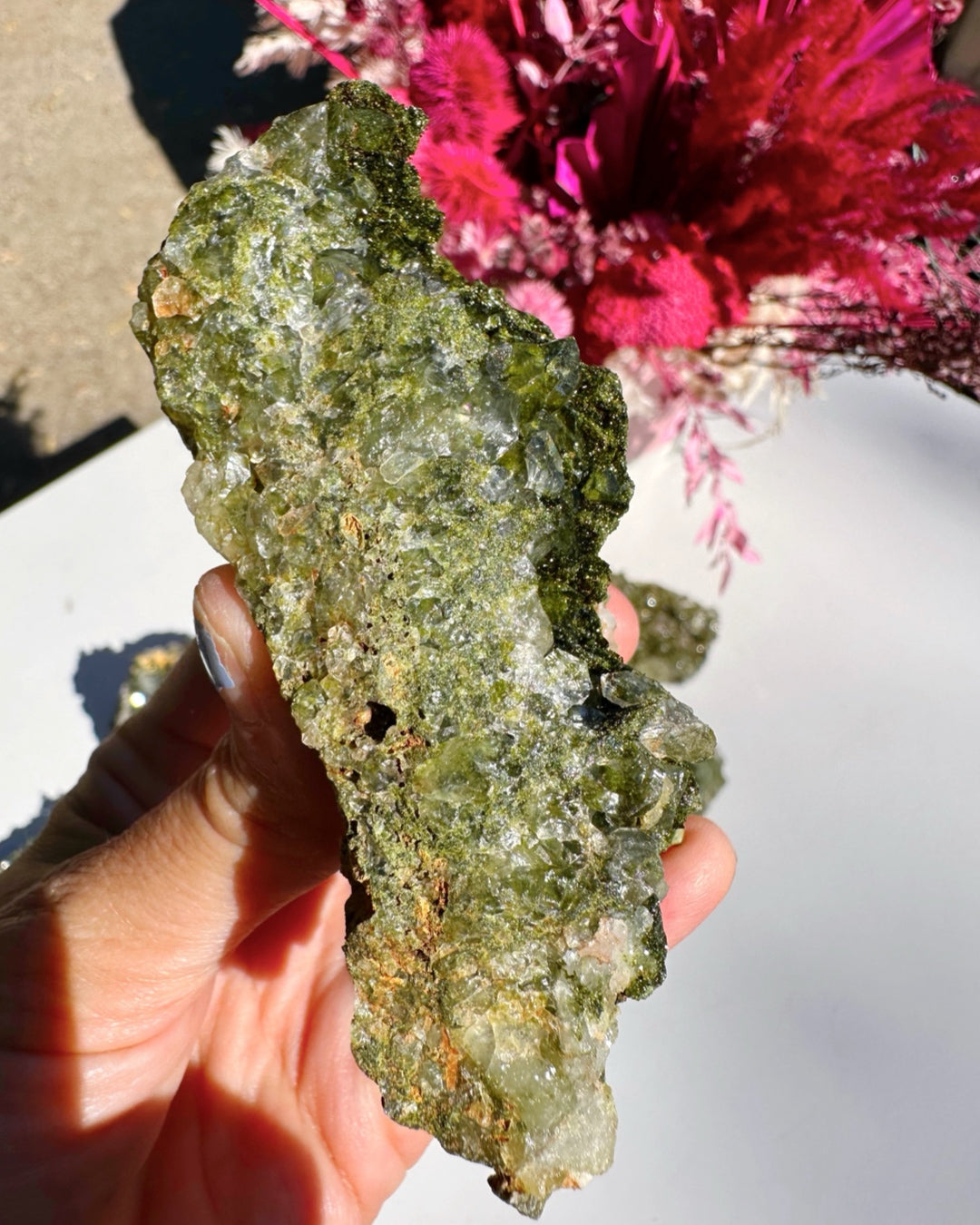 Epidote Quartz Cluster - Baltic Mermaid