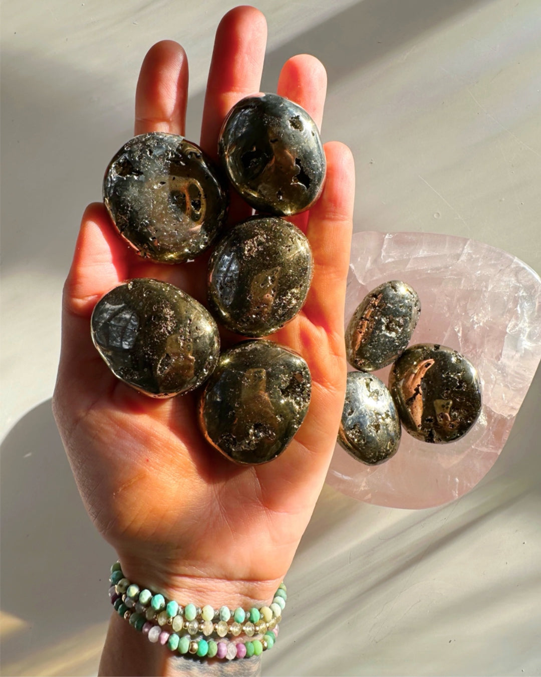 Pyrite Palm Stones - Baltic Mermaid