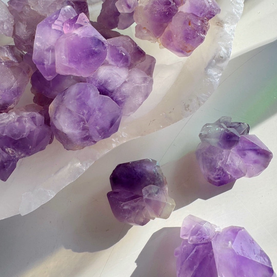 Tibetan Elestial Amethyst Cluster - Baltic Mermaid