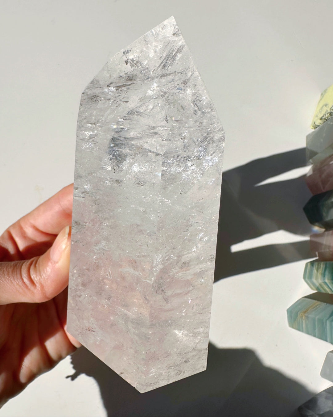 Clear Quartz Tower - Baltic Mermaid