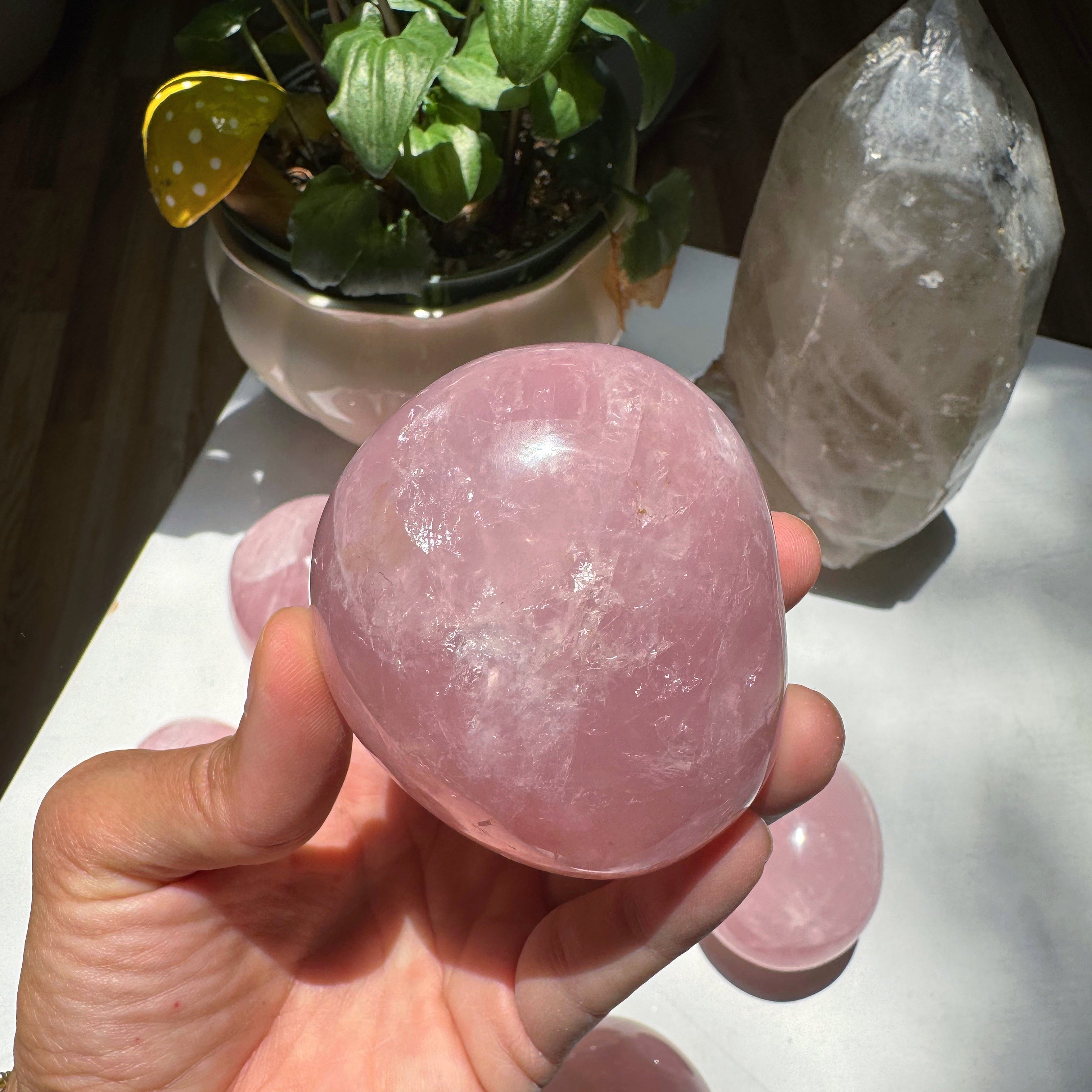 Large Rose Quartz Pebble Baltic Mermaid