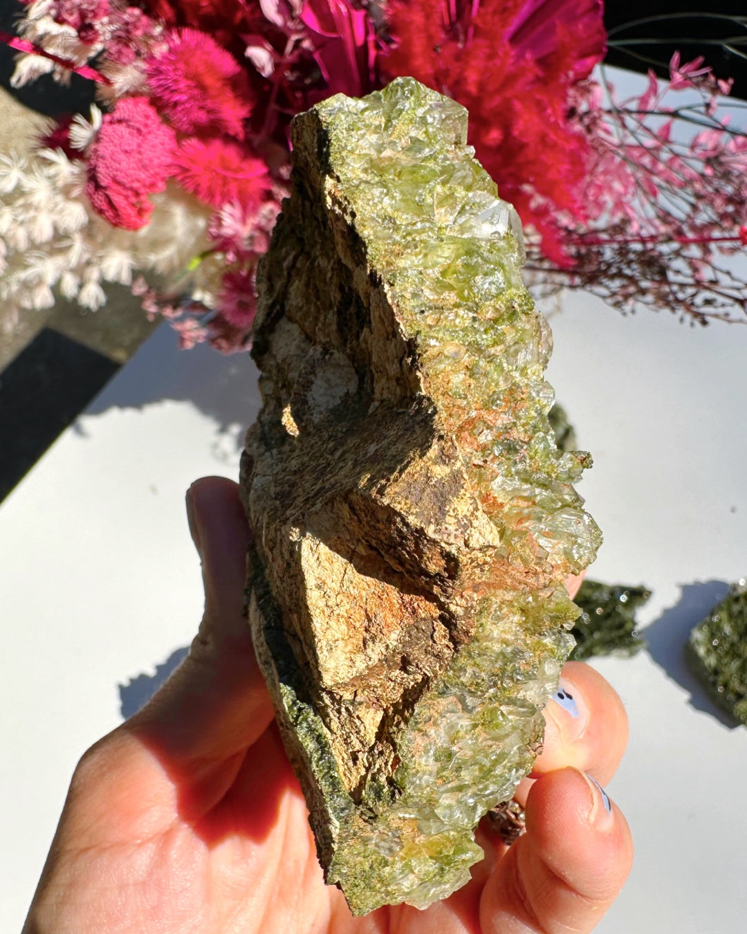 Epidote Quartz Cluster - Baltic Mermaid