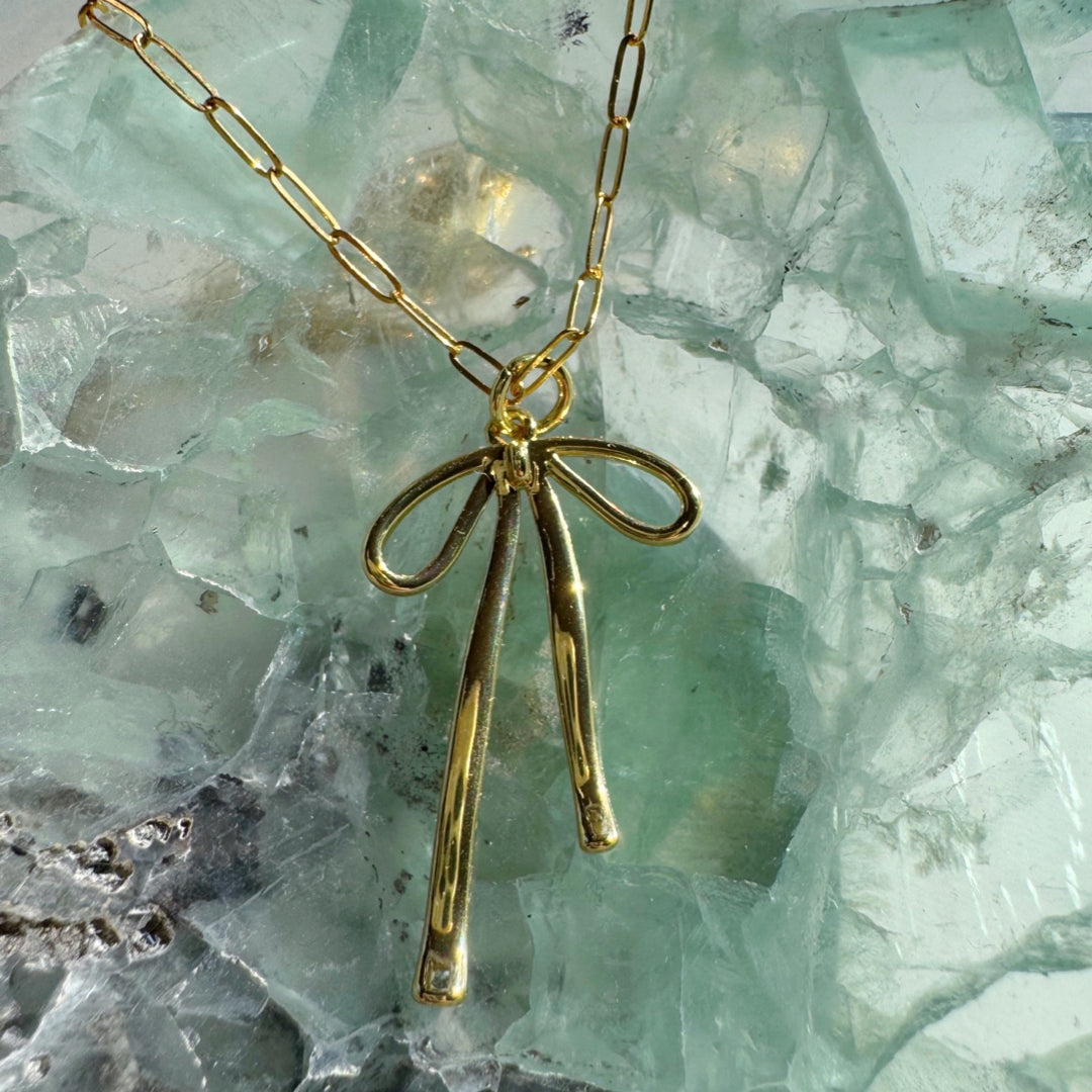 Dainty Bow Gold Filled Necklace - Baltic Mermaid
