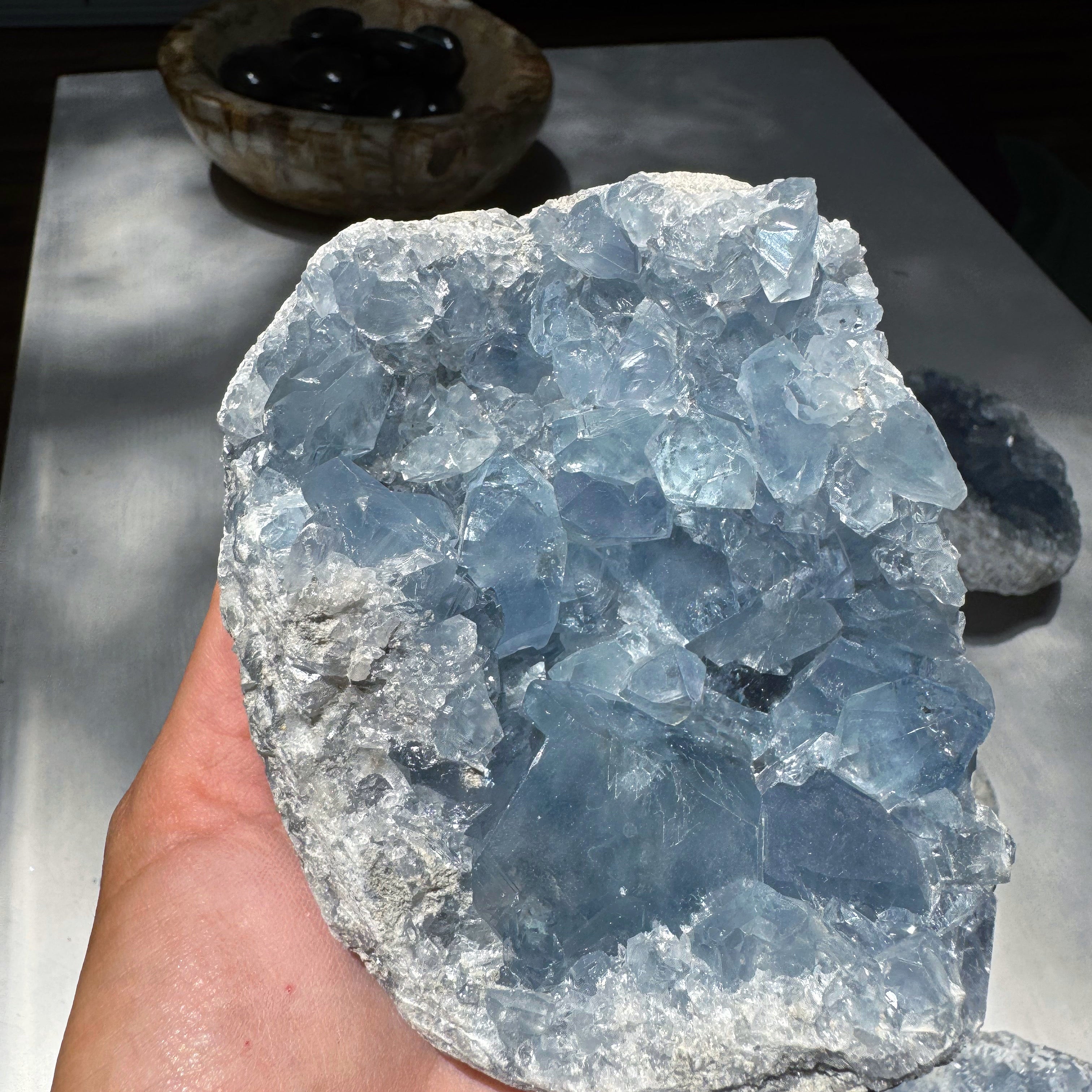 Celestite Cluster Baltic Mermaid
