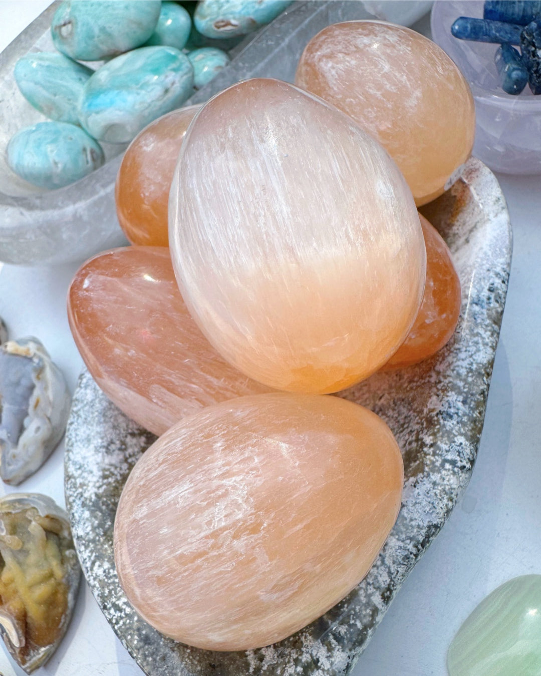 Peach Selenite Egg - Baltic Mermaid