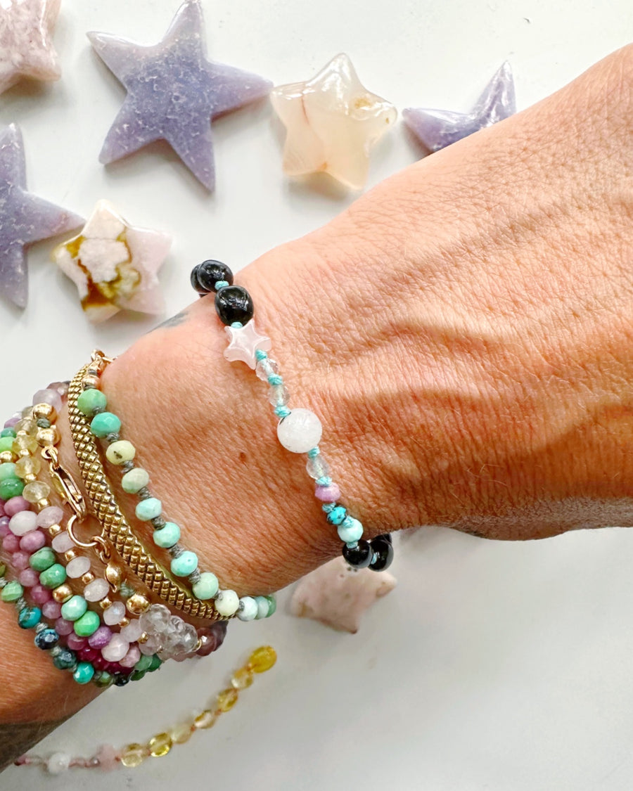 “Wish” Baltic Amber & Gemstone Bracelet