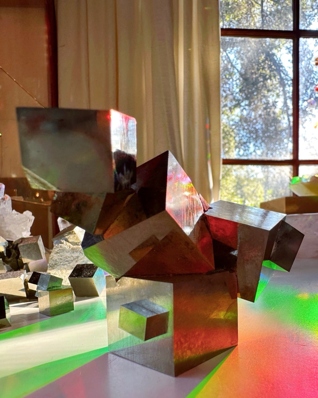 Pyrite Cube Cluster - AAA - Baltic Mermaid