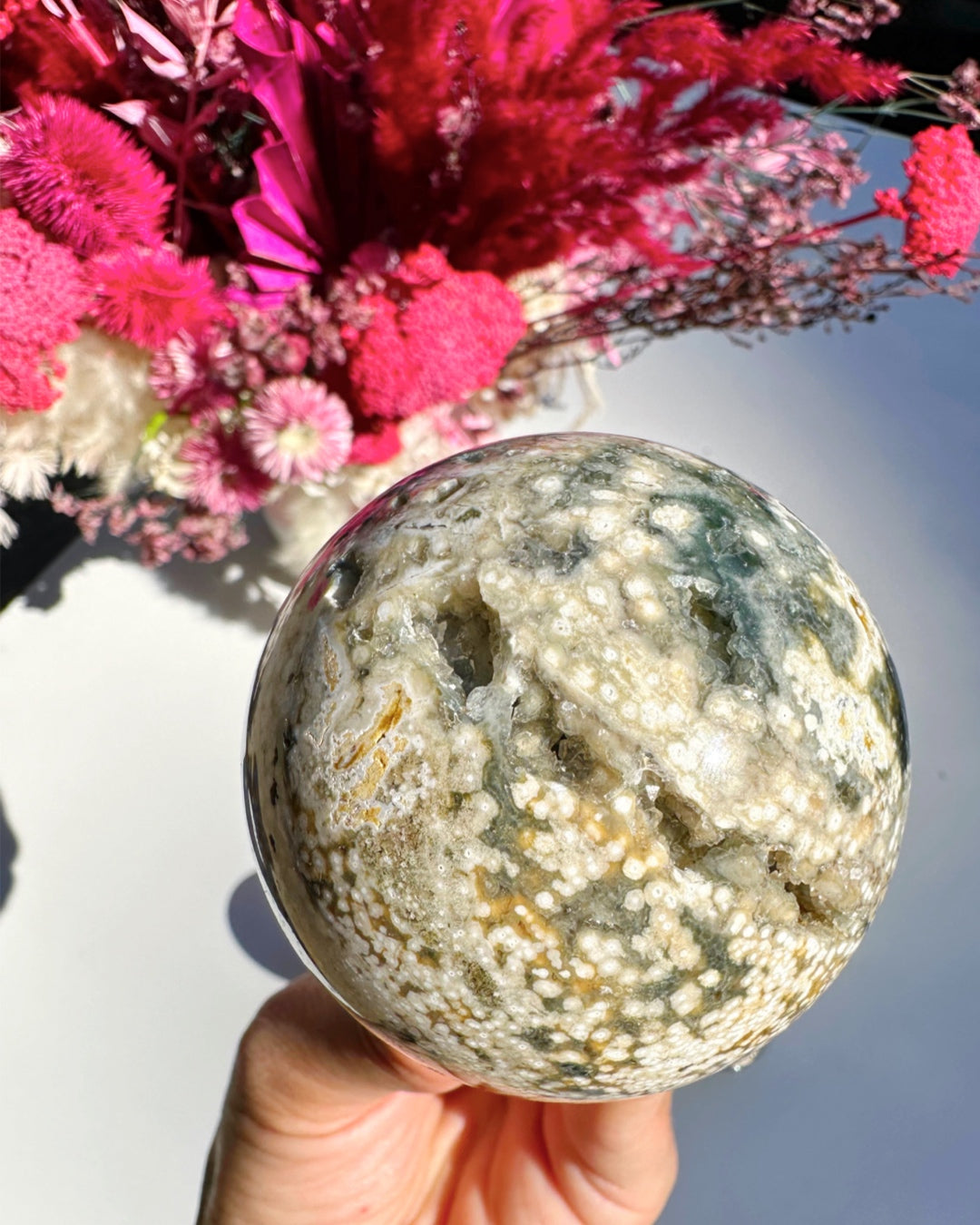 Ocean Jasper Sphere - Baltic Mermaid