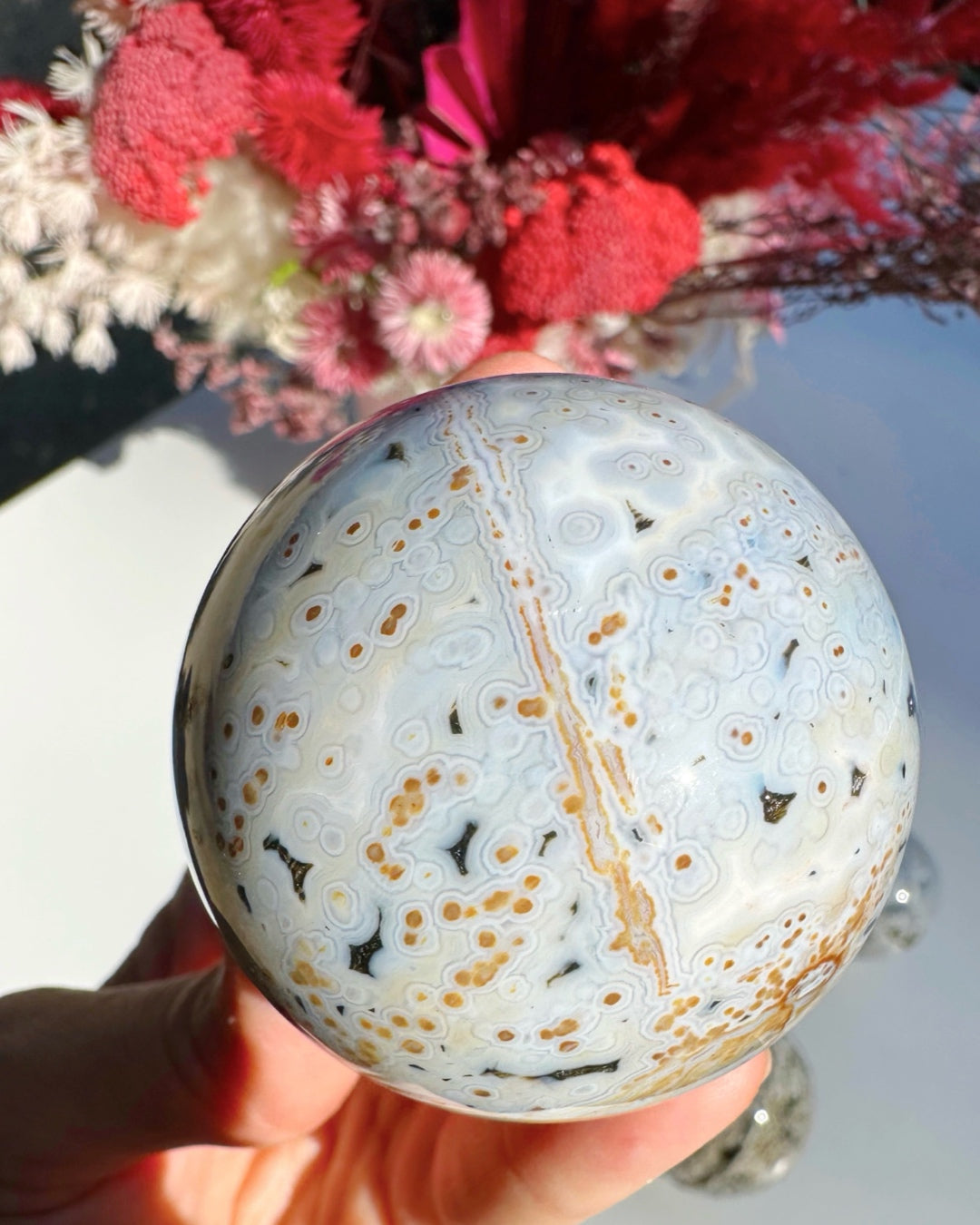 Ocean Jasper Sphere - Baltic Mermaid
