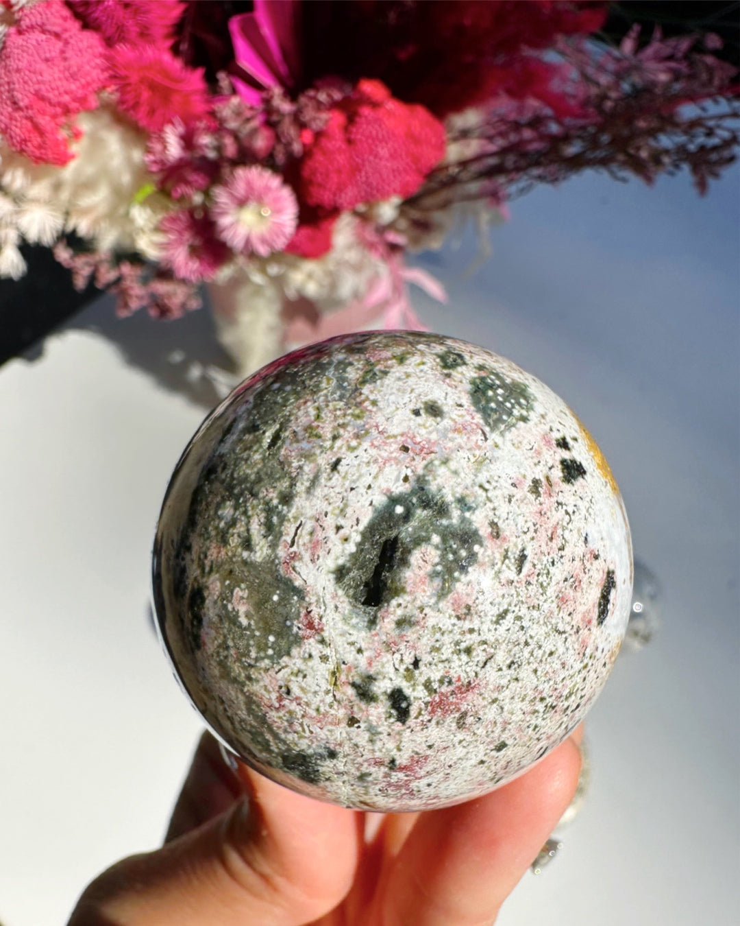 Ocean Jasper Sphere - Baltic Mermaid
