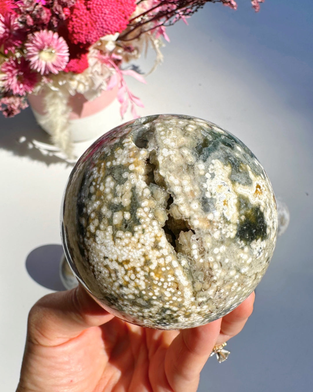 Ocean Jasper Sphere - Baltic Mermaid