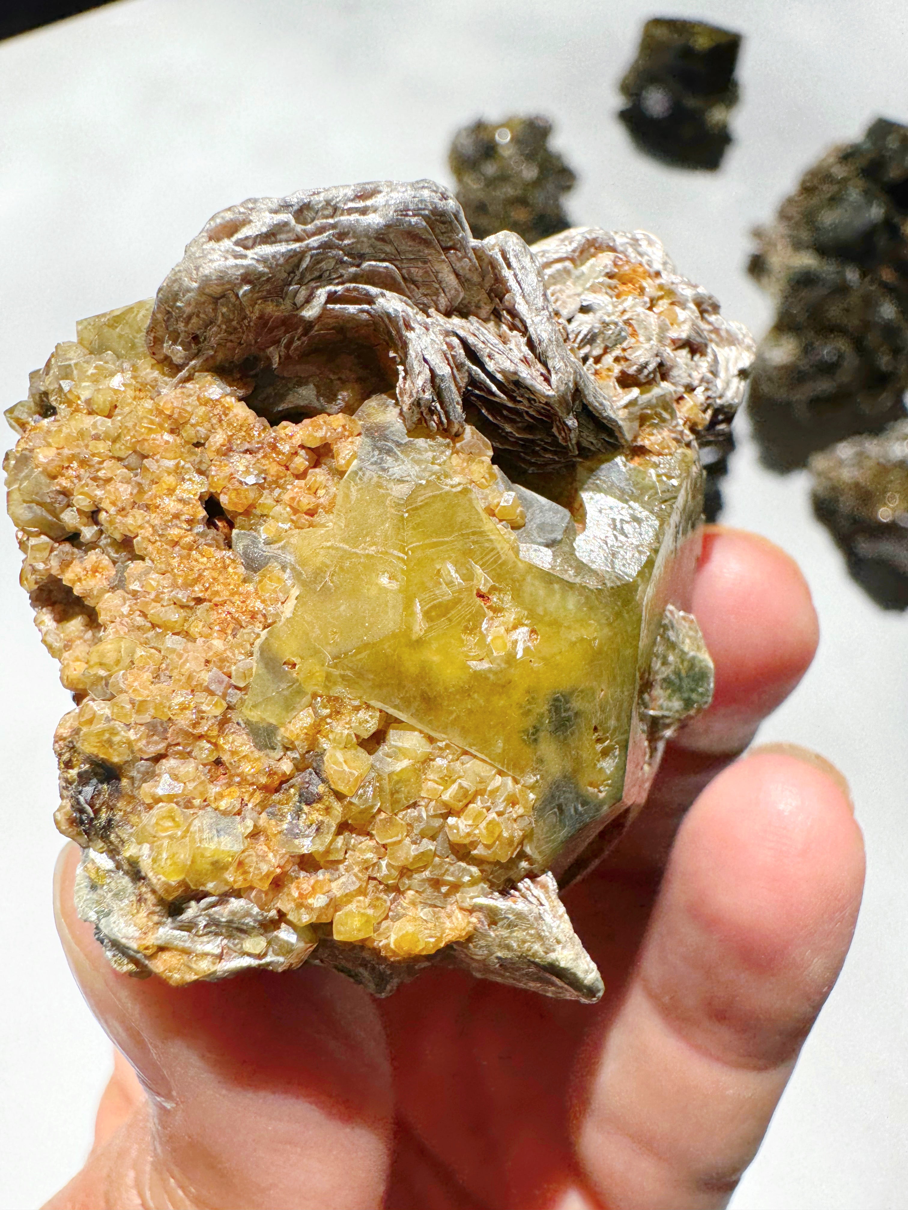 Rare Mali Green Grossular Andradite Garnet w/ Clinochlore AAA Quality Baltic Mermaid